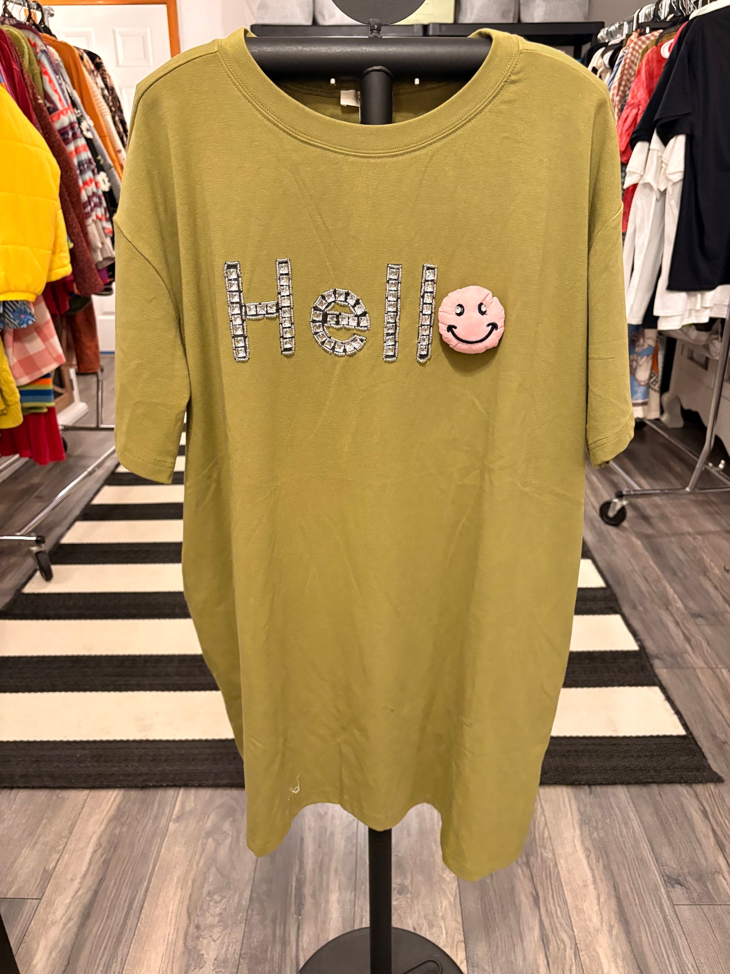 Hello Olive Tee Dress Large