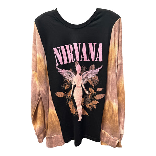 Nirvana Upcycled Drop-Sleeve Tee One Size Fits a Small to XXL