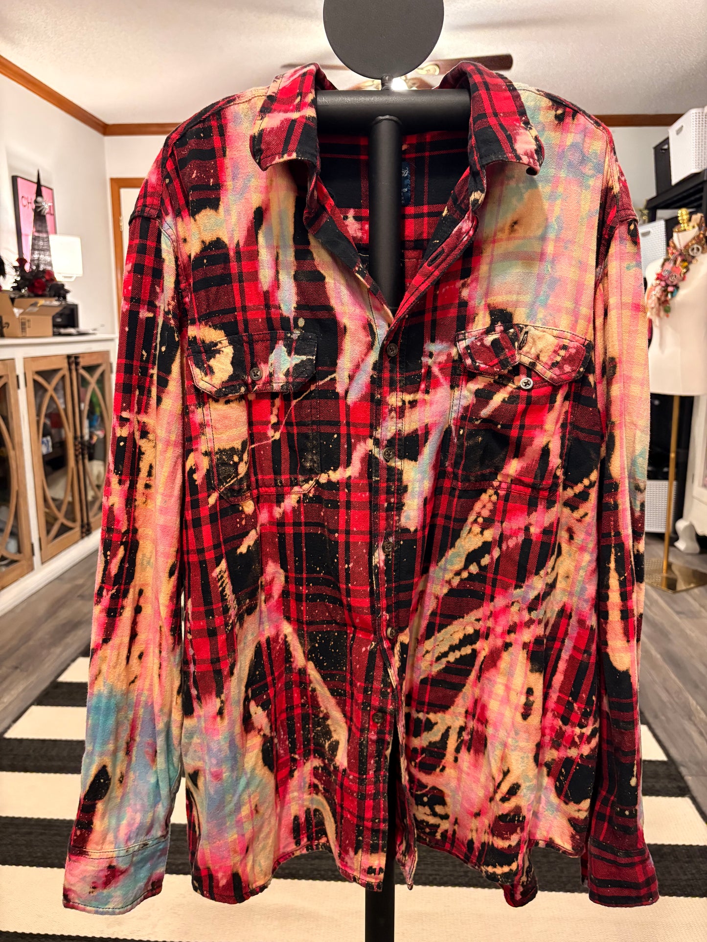 Flashy Flannel with Sequin Panel Hank Brings Sermon Small to XXL 4-16