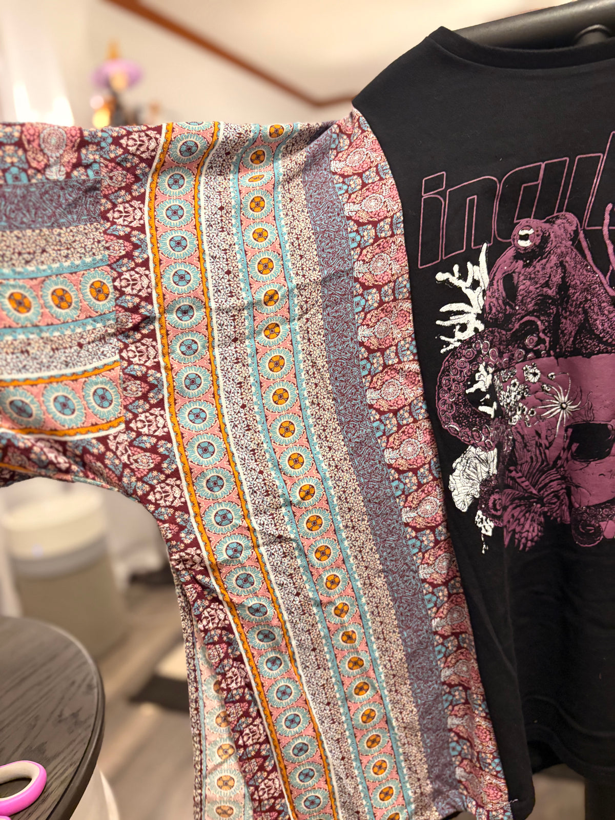 Incubus Upcycled Kimono Tee One Size Fits a Small to XXL