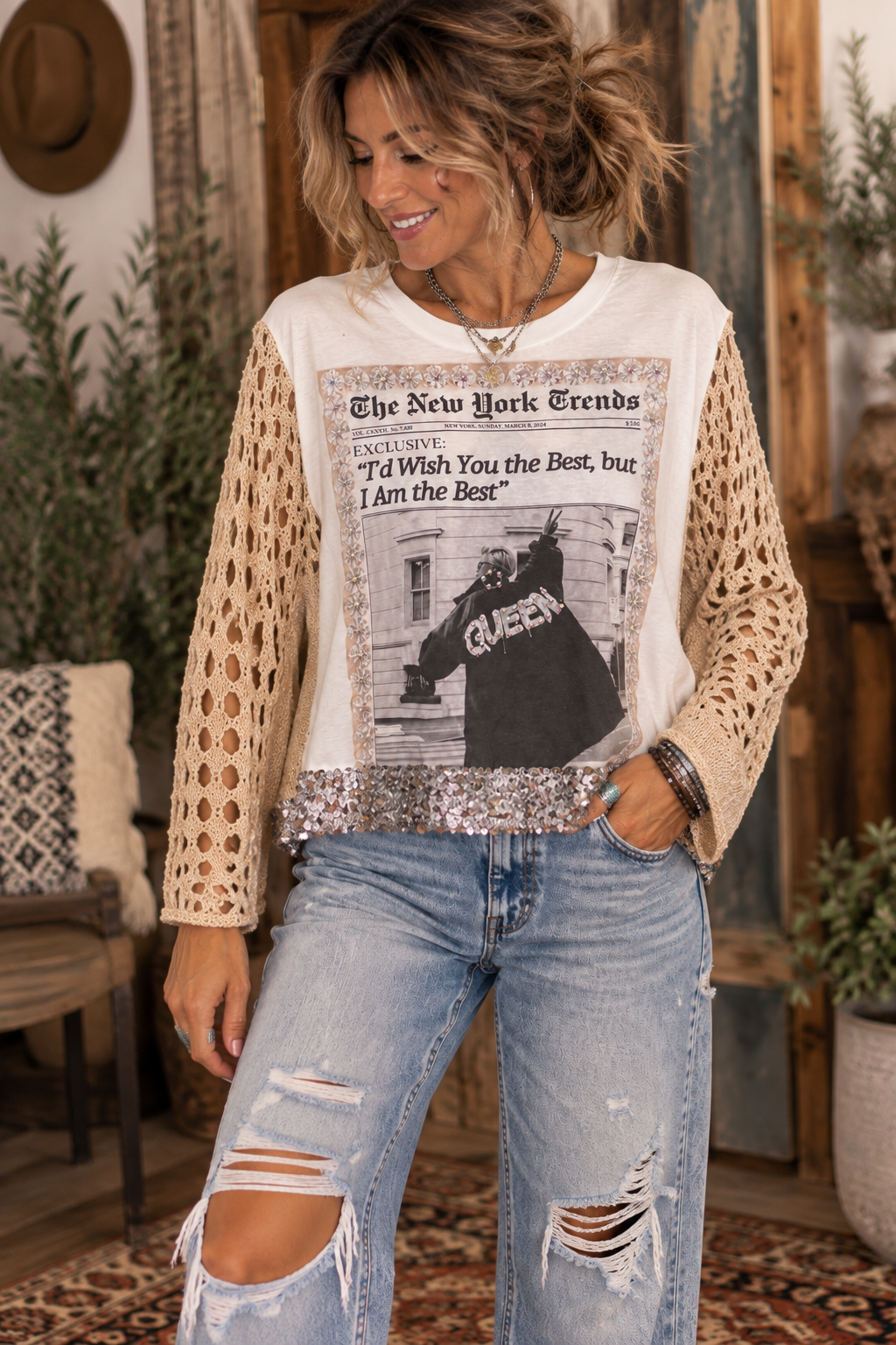 Queen Glam Tee One Size fits a Small to Large