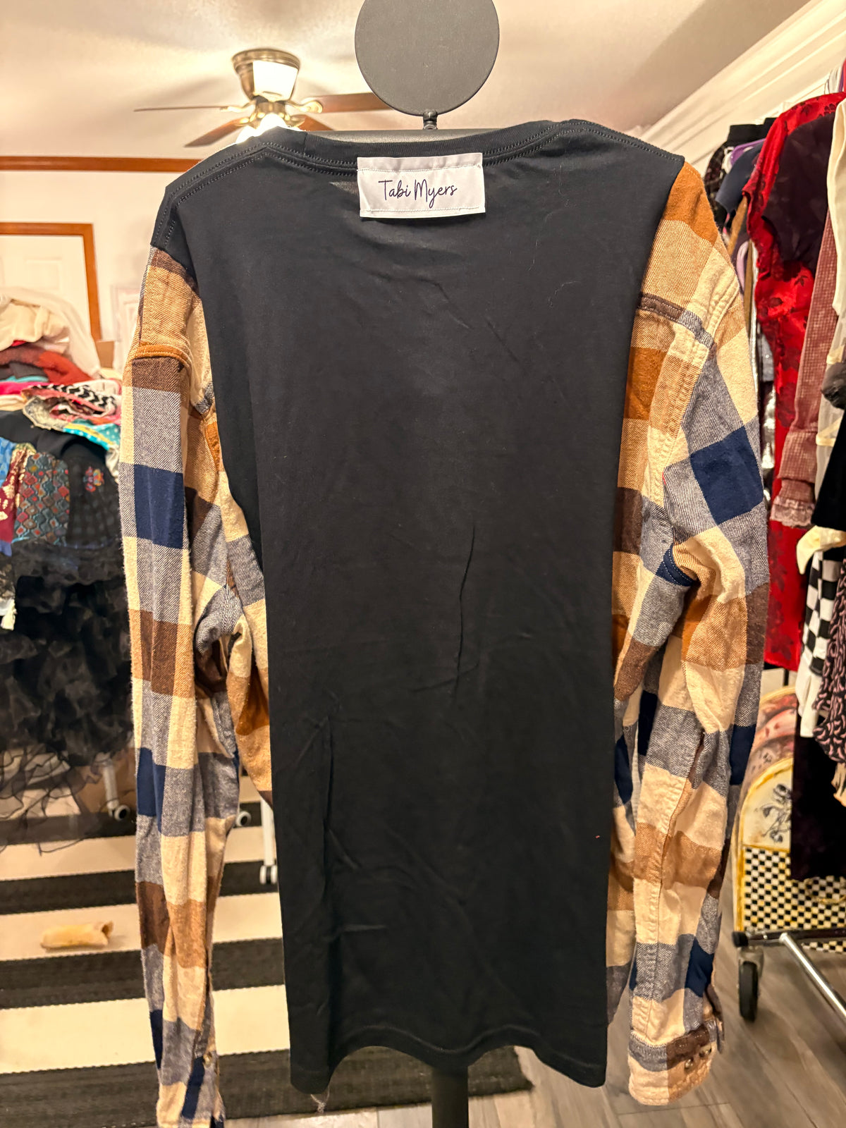 Thug Life Tee Flannel One Size Fits Small to Large