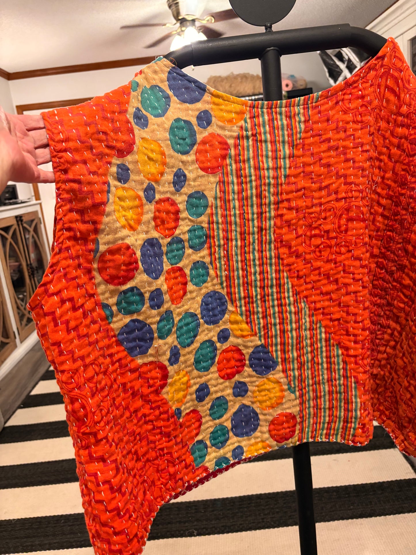 Poppy Kantha Top One Size Fits a Small to XXL