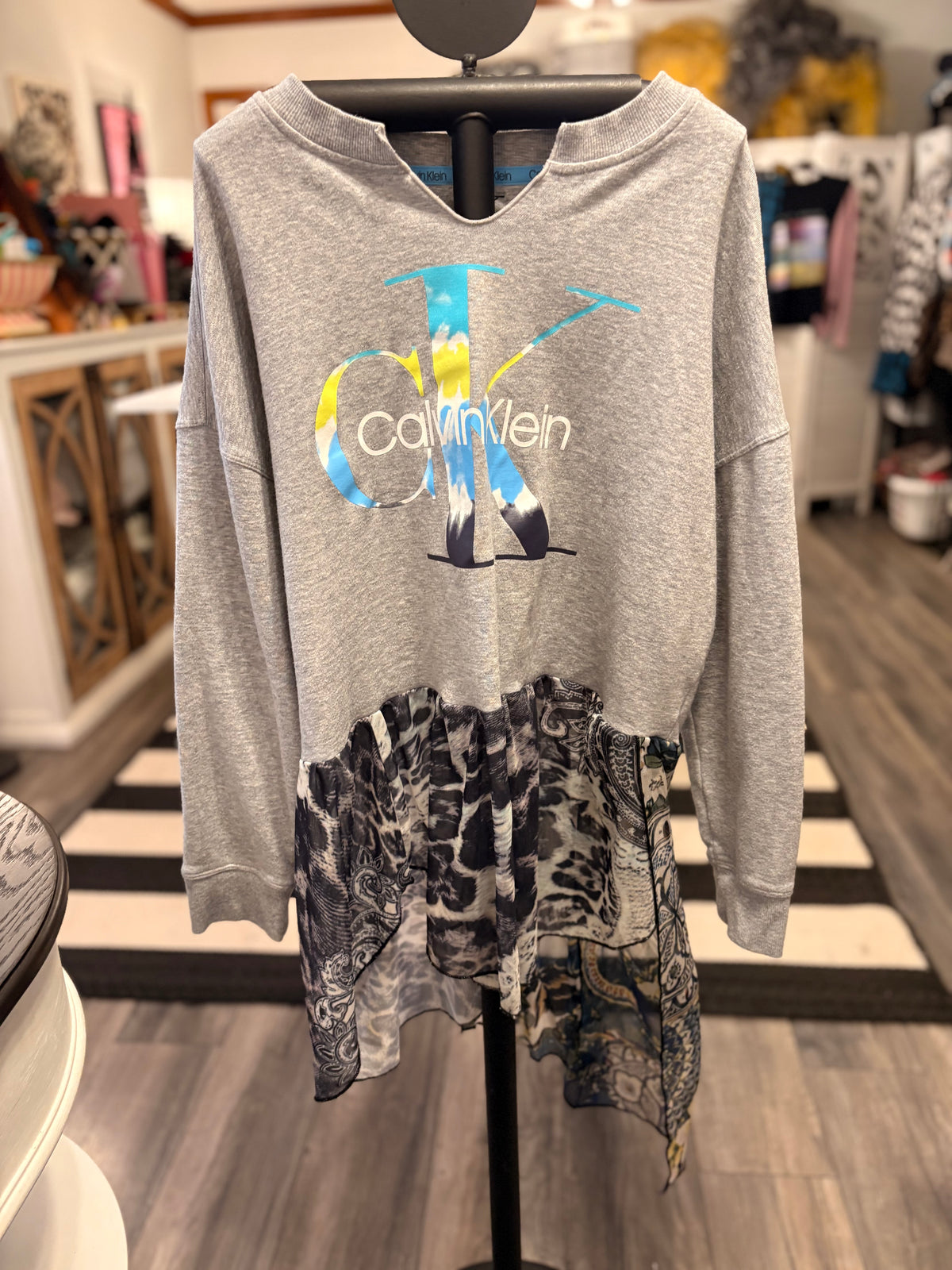 Delilah Hi/Lo Asymmetrical Sweatshirt One Size Fits a Small to XXL