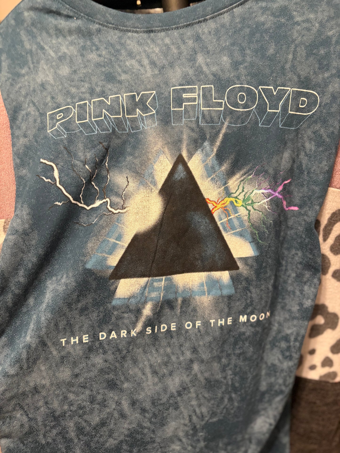 Pink Floyd Upcycled Drop Sleeve Sweater Tee One Size Fits a Small to XL