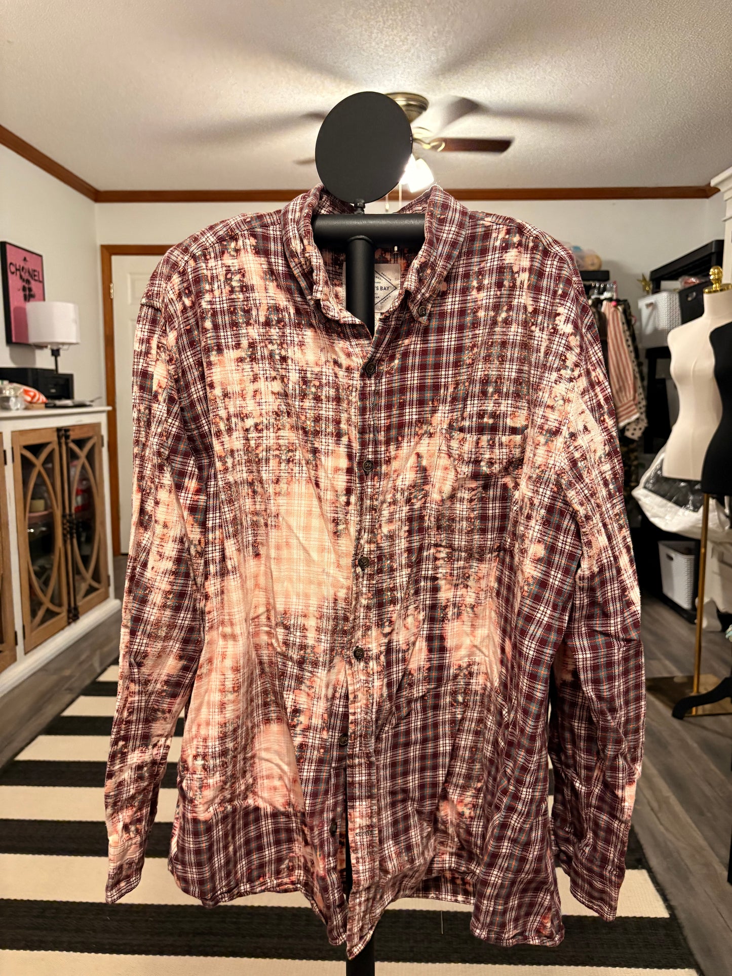 Honey Jesus Flashy Flannel with Sequin Panel Small to XL 4-16