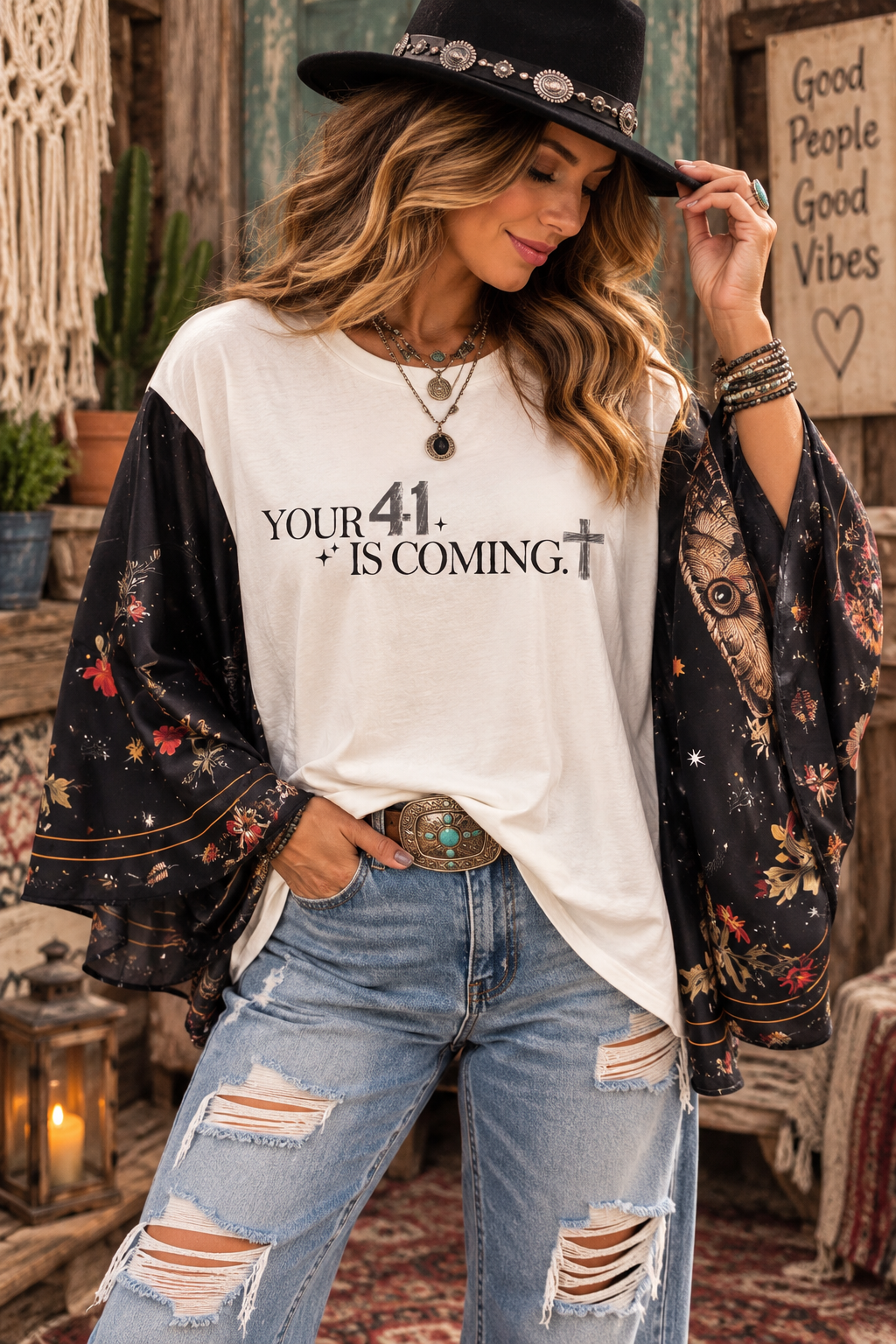 Your 41 Is Coming Poncho One Size fits a Small to XXL