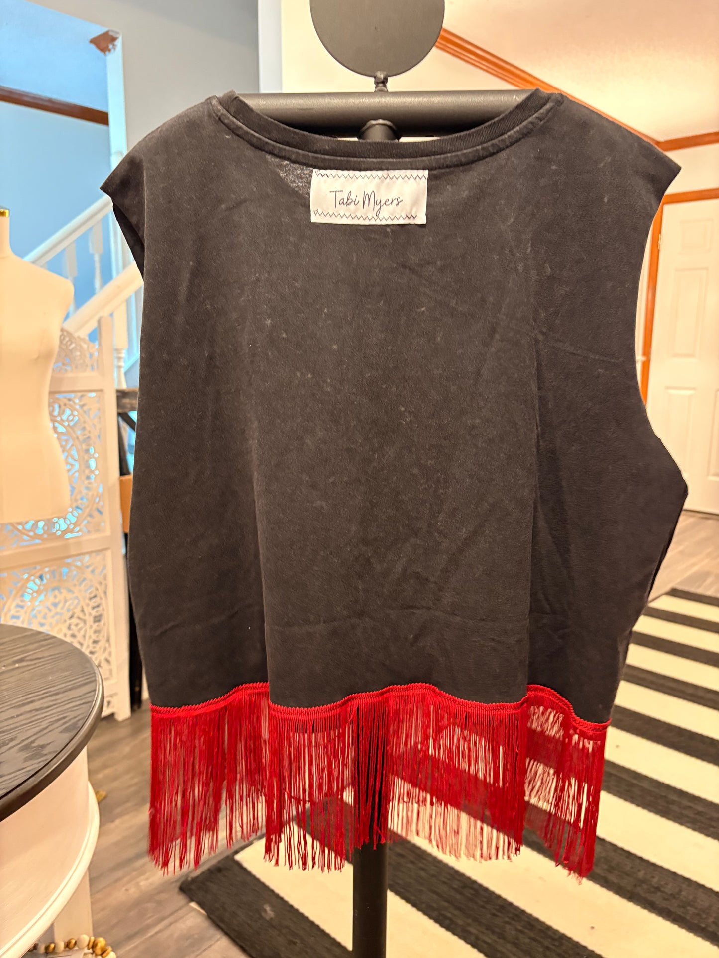 Stones Fringe Tee One Size Fits Small to Large