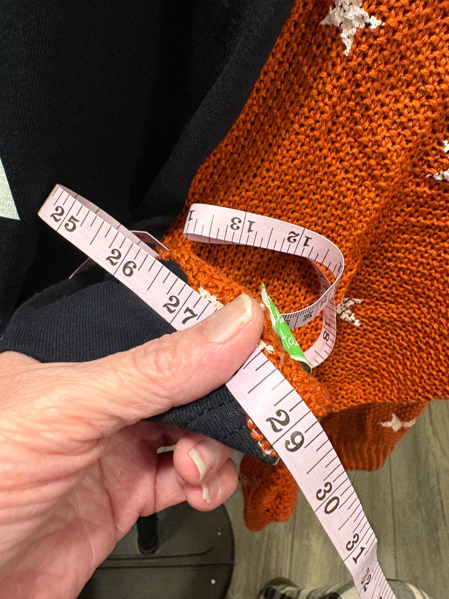 Reach for the Stars Star Sweater Tee One Size Fits a Large to 3X Oversized (rust)