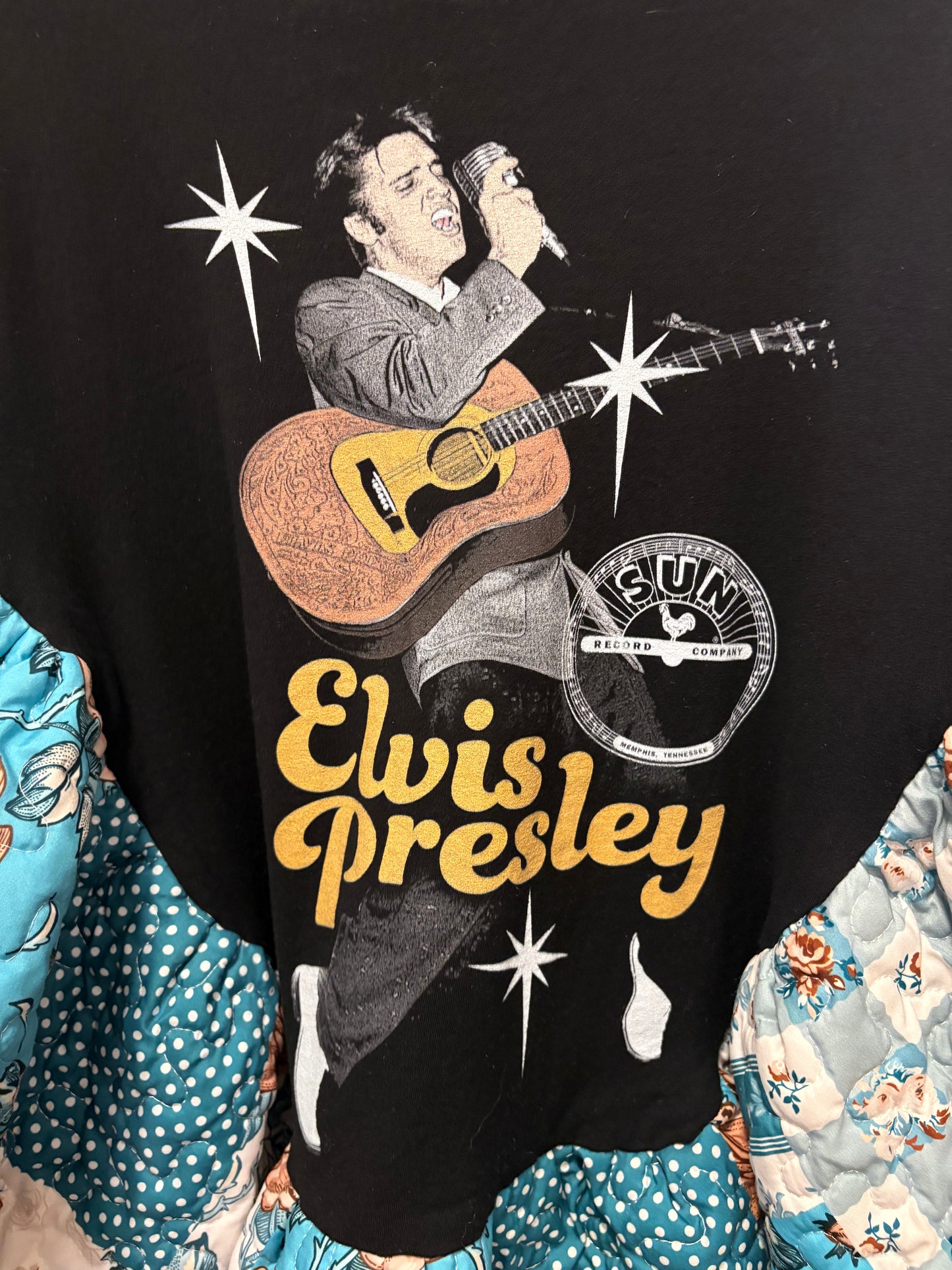 Elvis Quilted Rock Angel Poncho One Size Fits a Medium to XXL Oversized