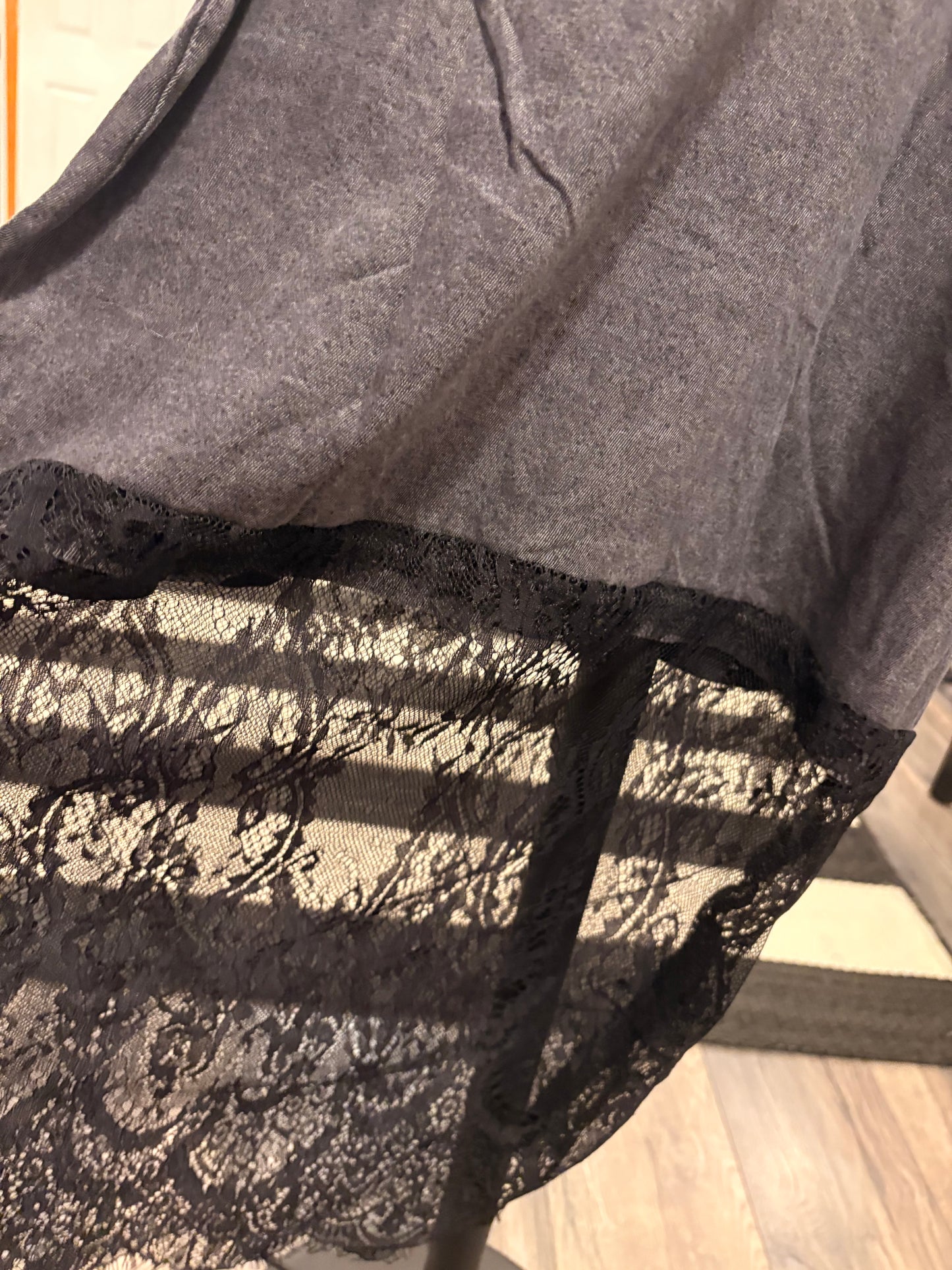 Dirty Daisy Lace Bottom Tee Dress OVERSIZED Fits a Small and Medium