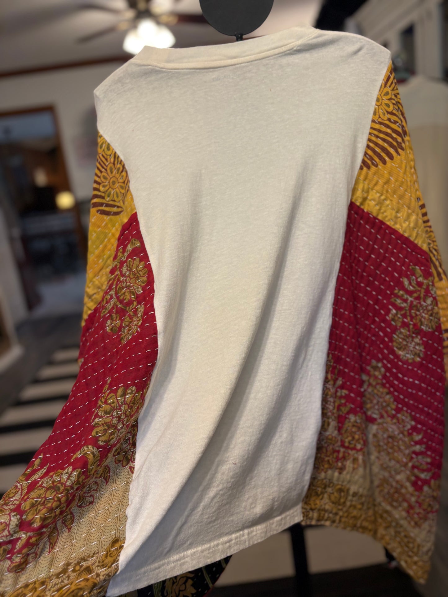 Jimi Hendrix Upcycled Vintage Kantha Poncho Tee One Size Fits a Small to XXL