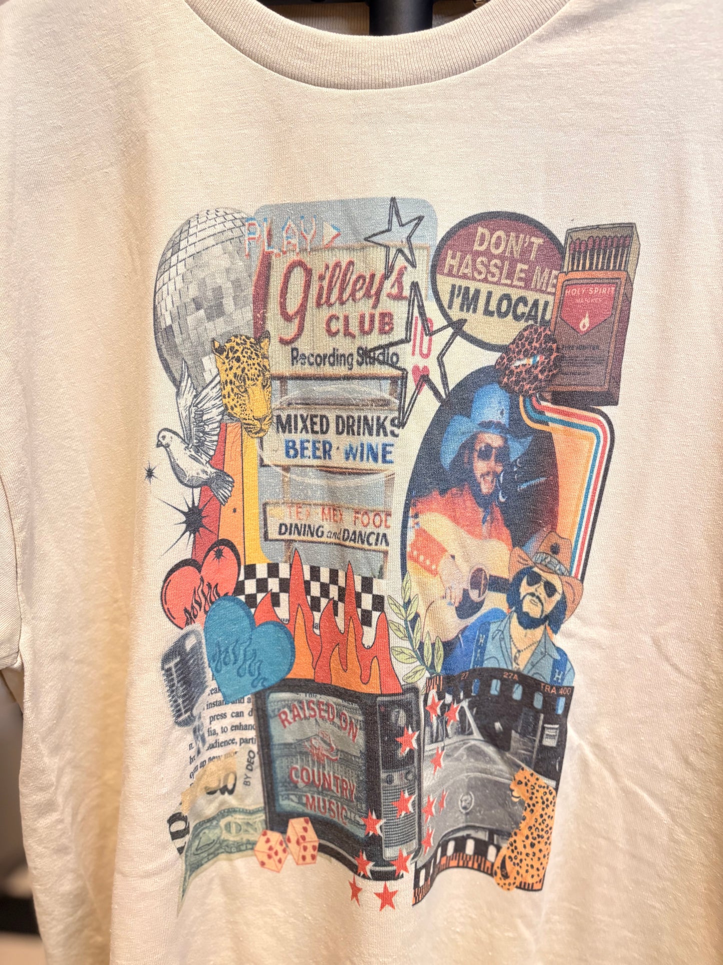 Rhinestone Cowboy Cut Off Tee One Size Fits Small to Large