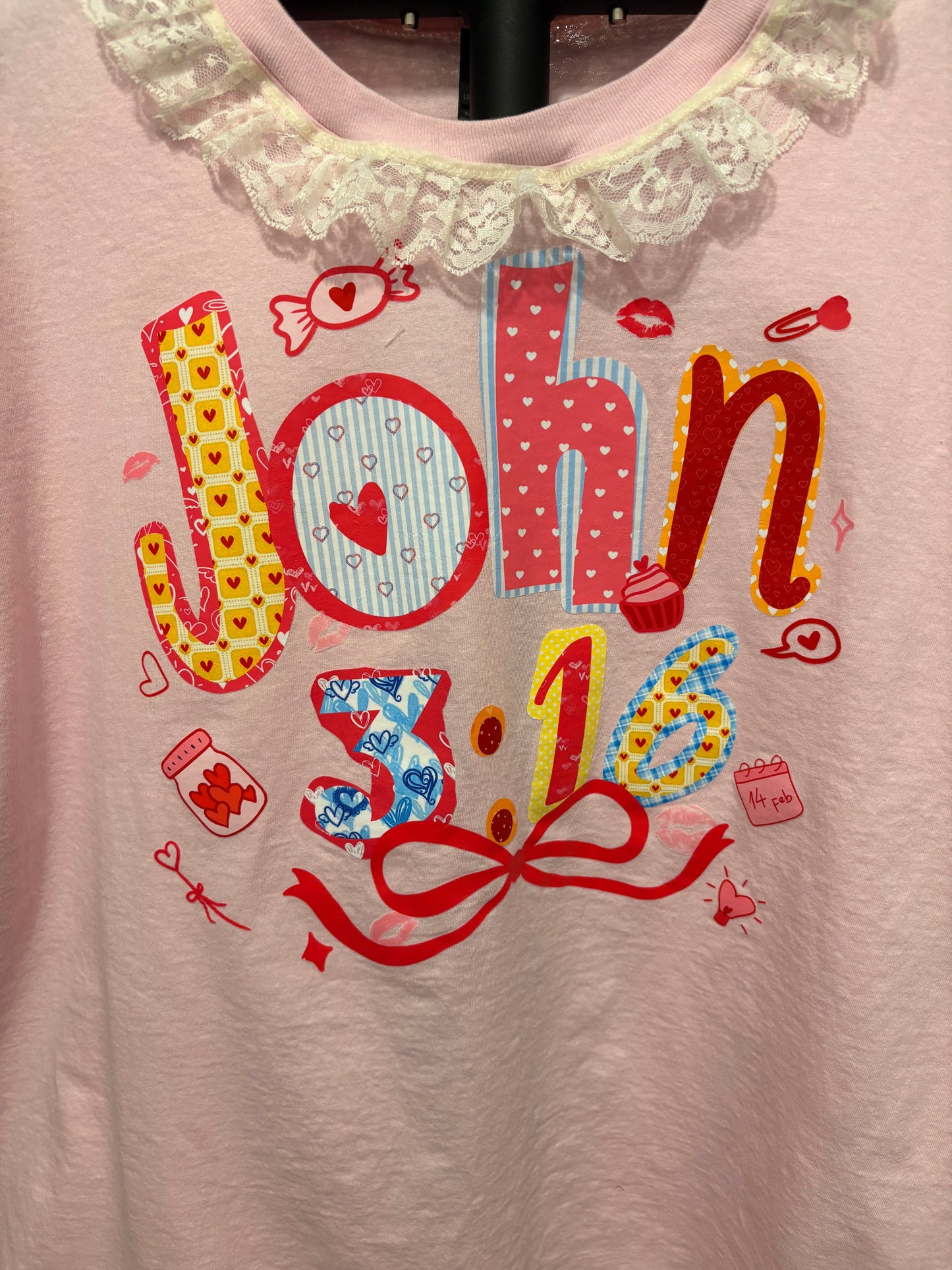 John 3:16 Pretty Little Tee One Size Fits a Large to XL