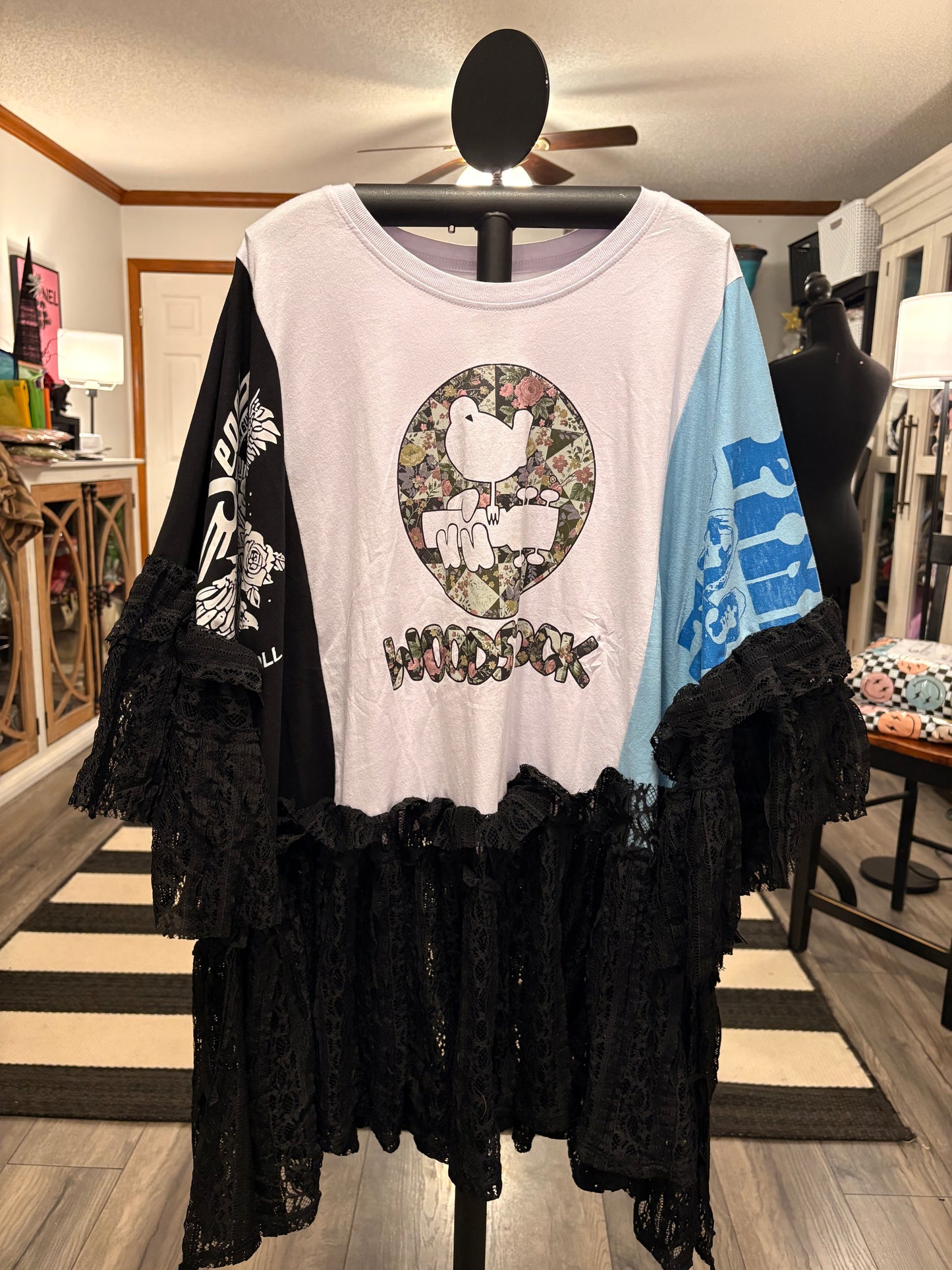 The Festival Upcycled Rockstar Fairytale Top One Size Fits a Small to 3X Super Oversized!