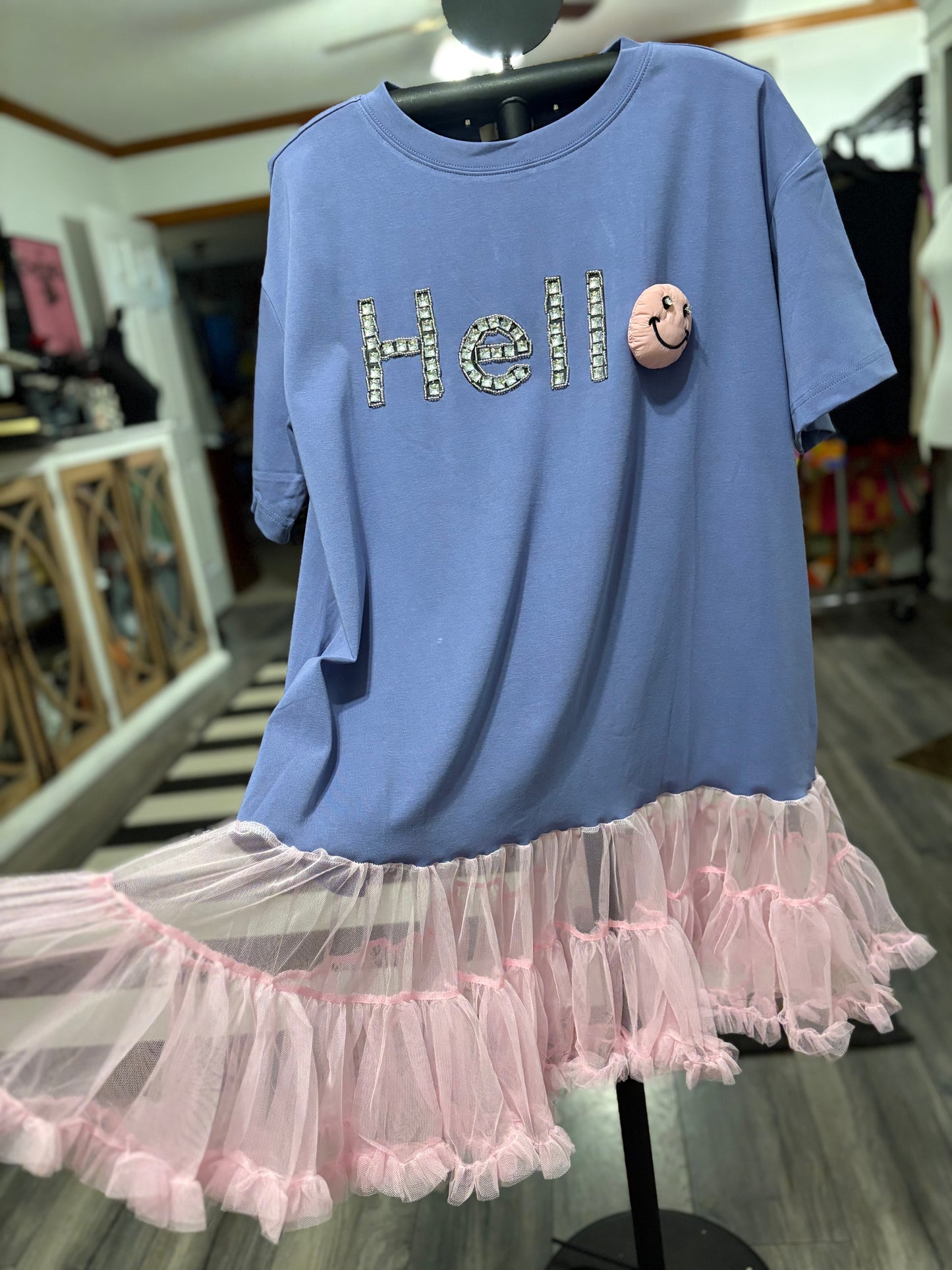 Hello Rockstar Tutu Tee One Size Fits a Small to XL
