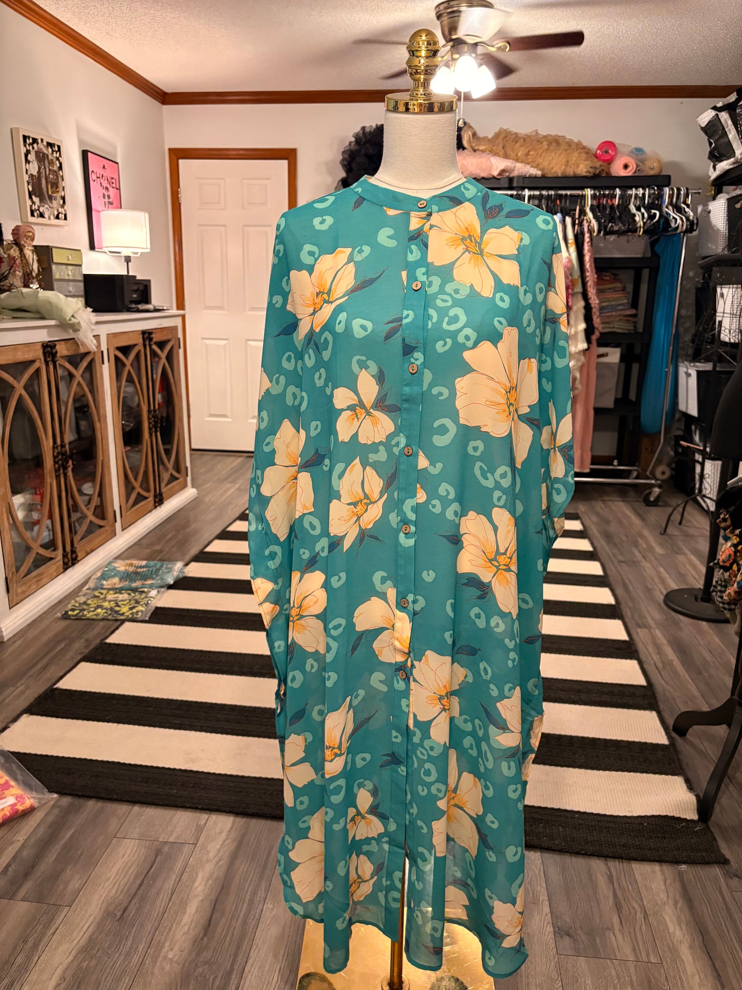 The Tropics Button Down Duster/Dress