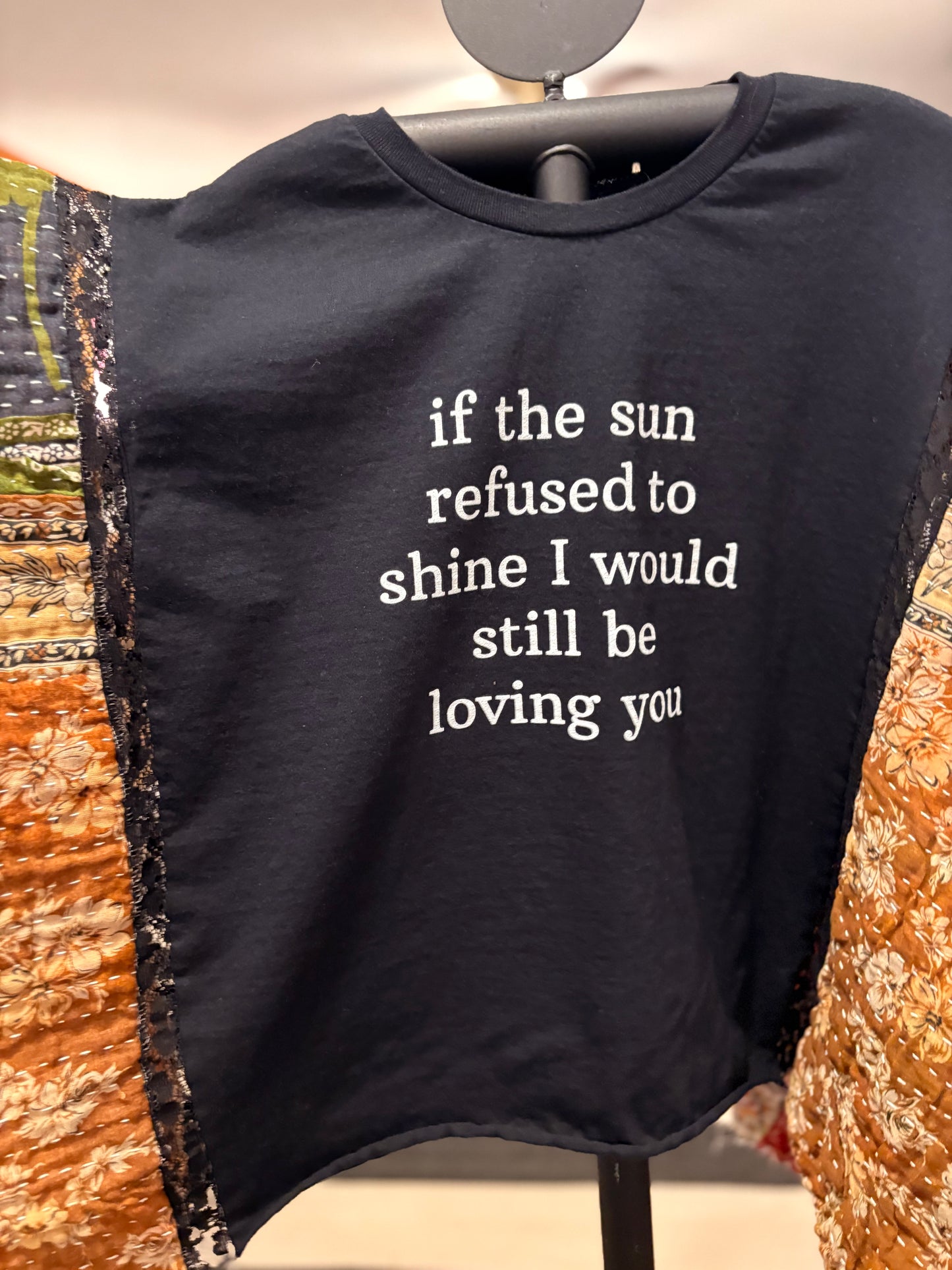 Still Be Loving You Upcycled Kantha Poncho One Size Fits a Small to XL