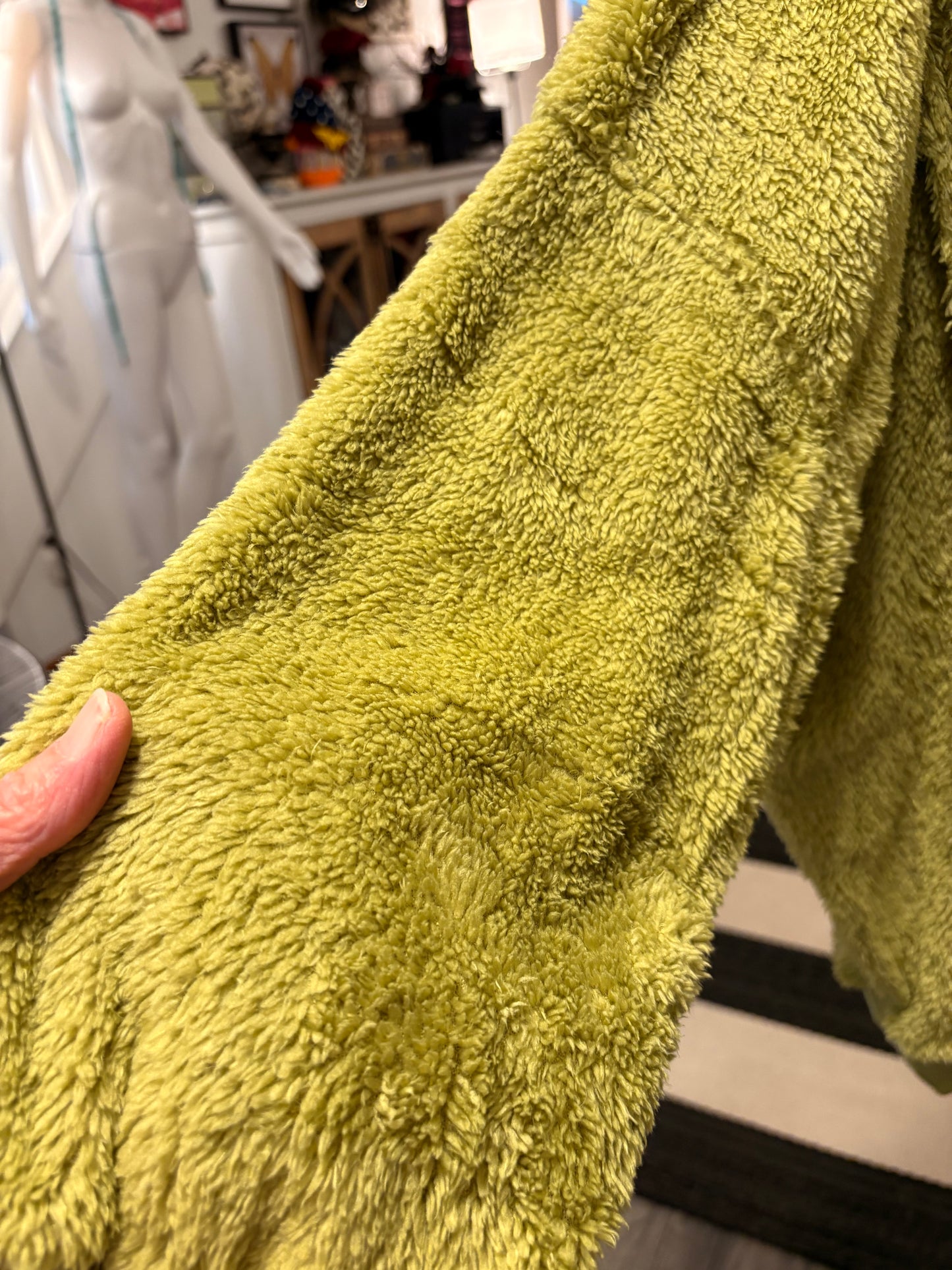 Fuzzy Green Sweatshirt