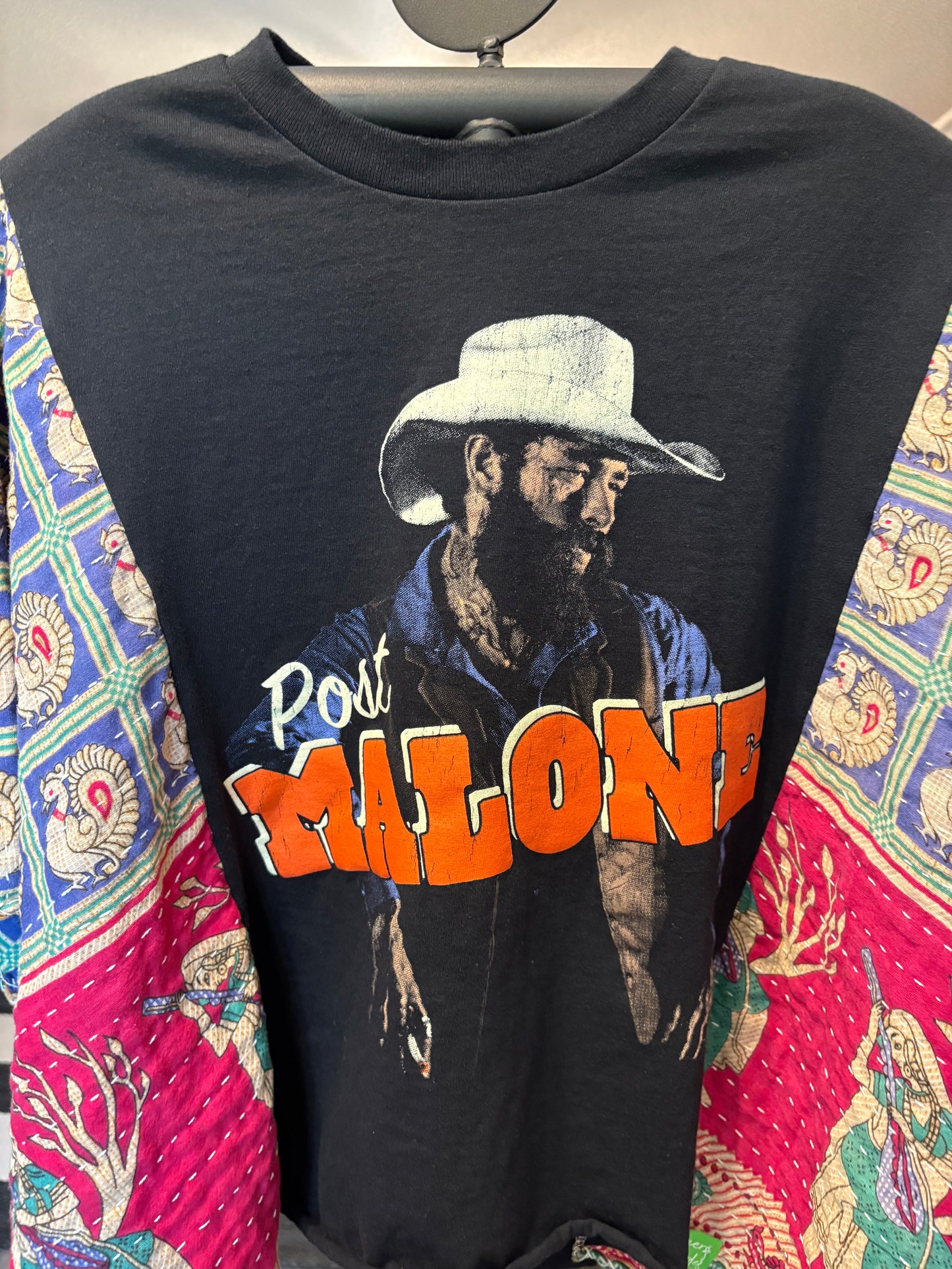 Post Malone Upcycled Vintage Kantha Poncho Tee Fits A Size Small to  XL