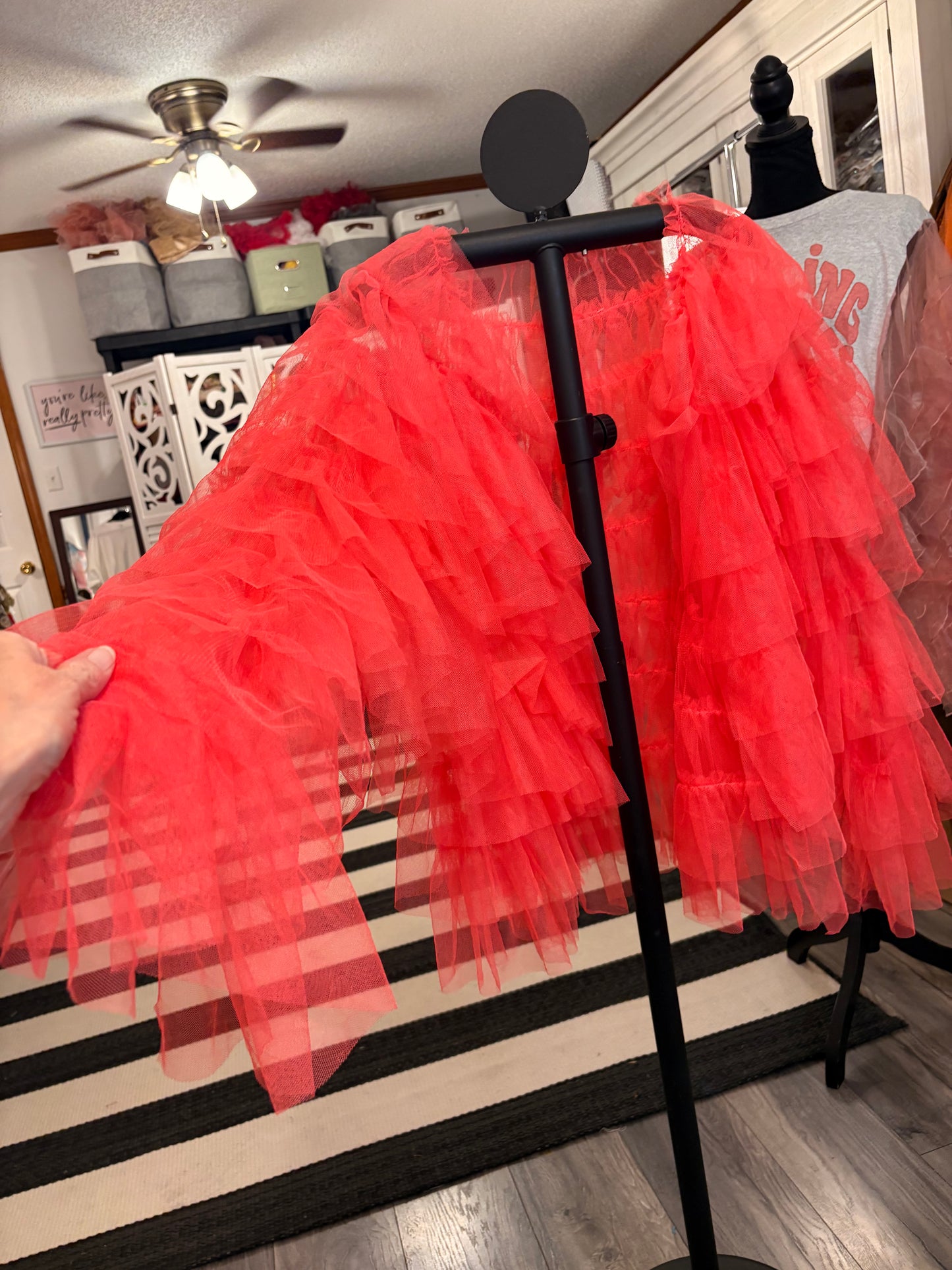 The Coral Tulle Rockstar Jacket One Size Fits a Small to XXL