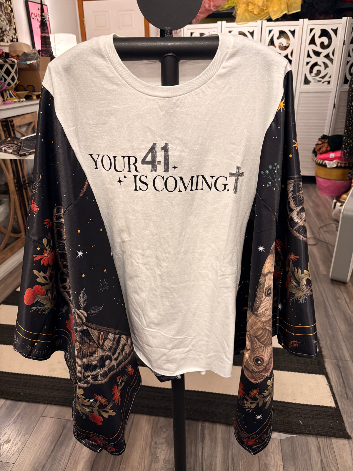 Your 41 Is Coming Poncho One Size fits a Small to XXL