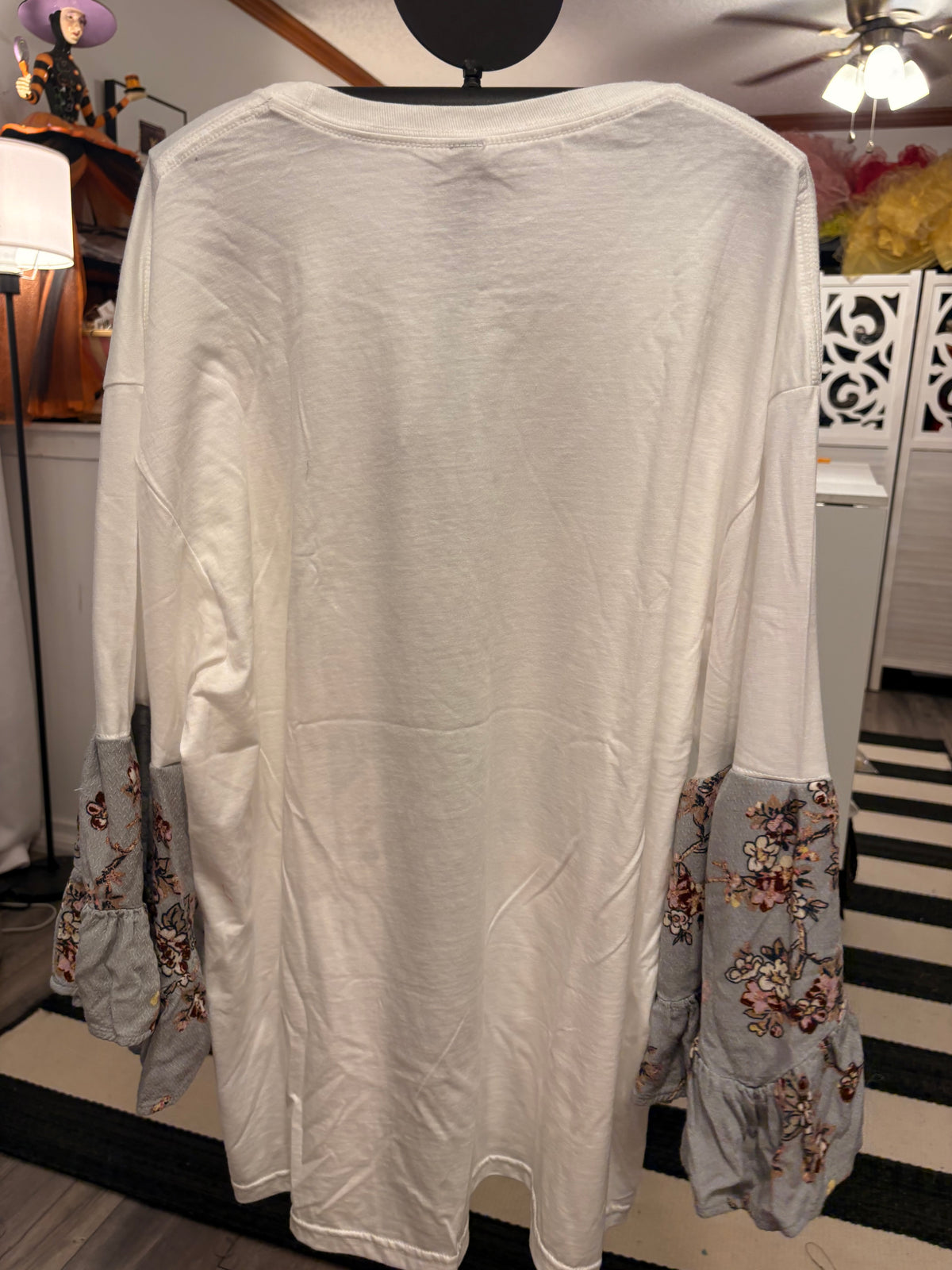 Bougie Rhinestone Glam Sleeve Tee Fits a Small to XL