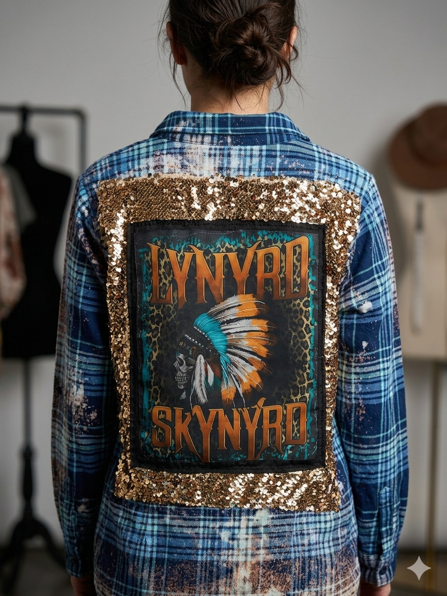 Lynard Skynard Flashy Flannel
Fits a Small to Large 2-12