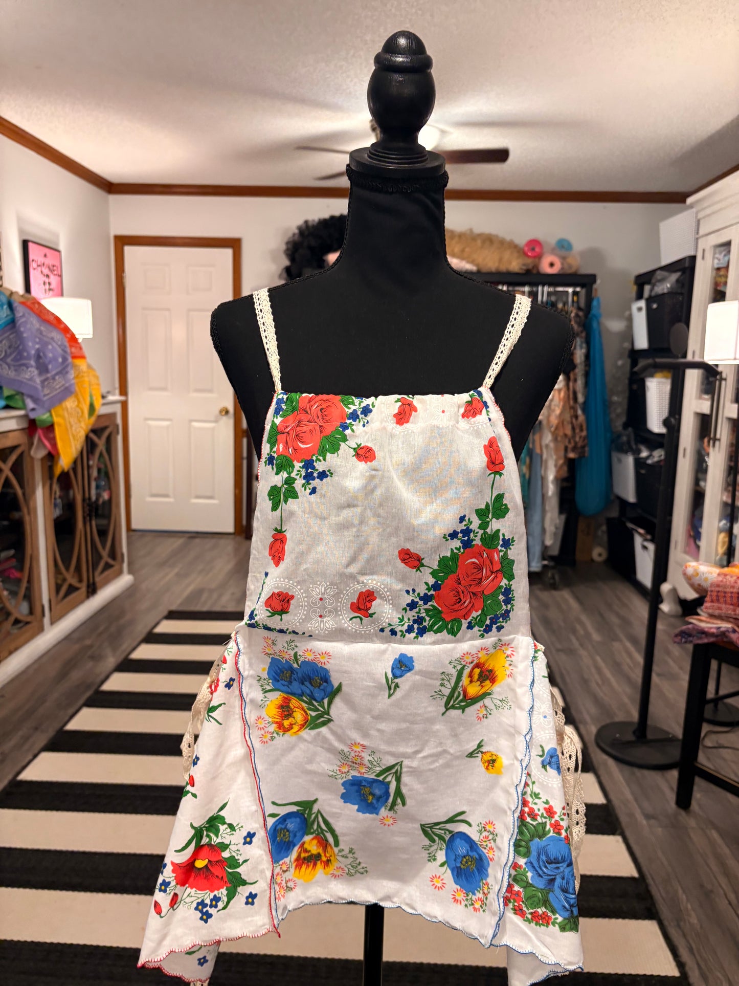Chloe Upcycled Hankie Top One Size Fits a 8-16