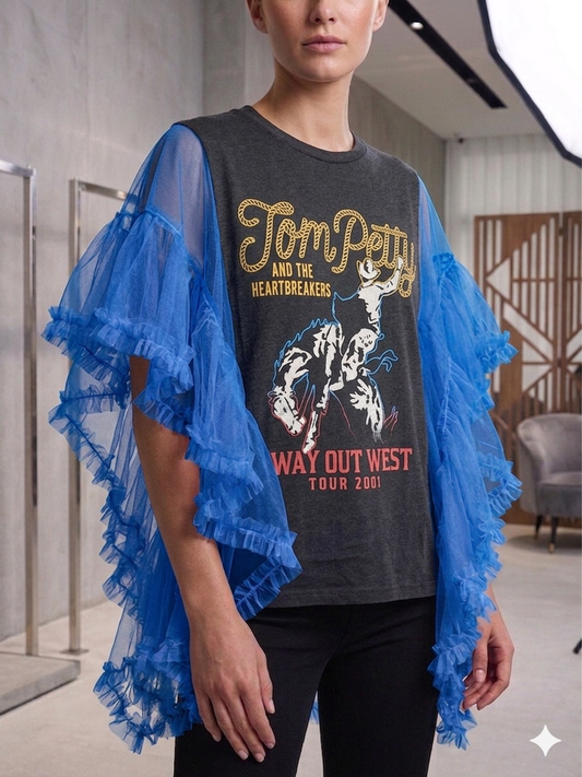 Don’t be Petty Upcycled Rockstar Poncho One Size Fits a Small to XXL