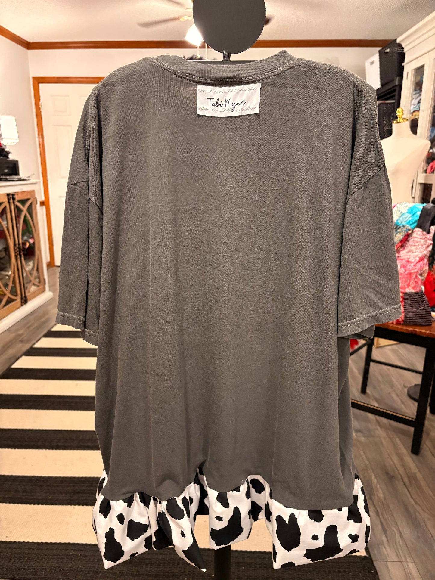 She’s Texas Upcycled Ruffled Tee Fits a Small to 2X