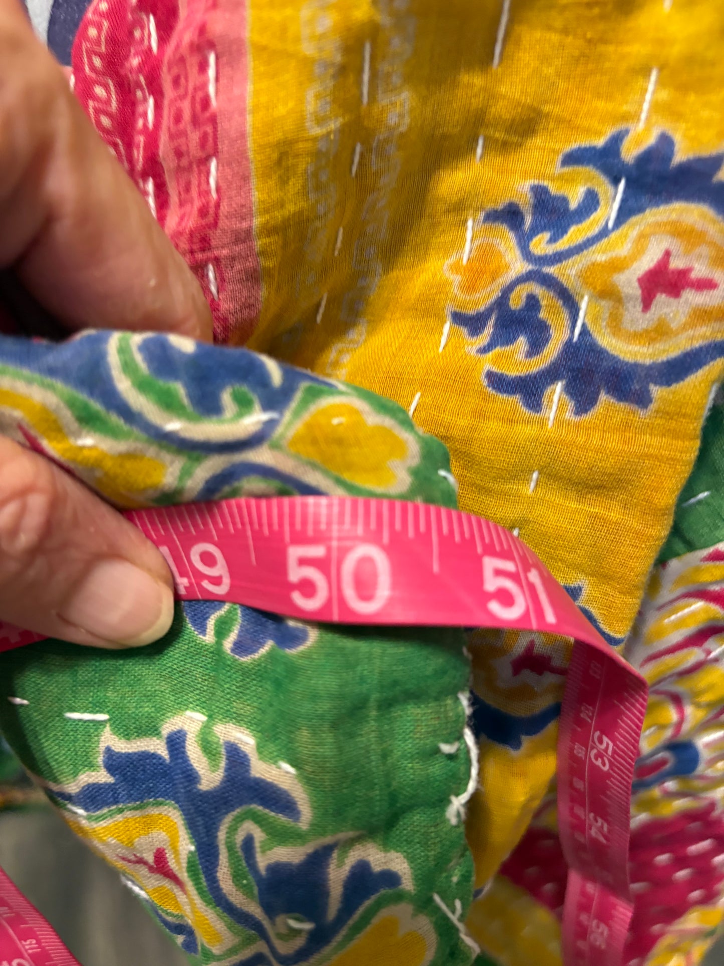 1965 Stones Tour Upcycled Vintage Kantha Poncho Tee Fits A Size Small to XXL