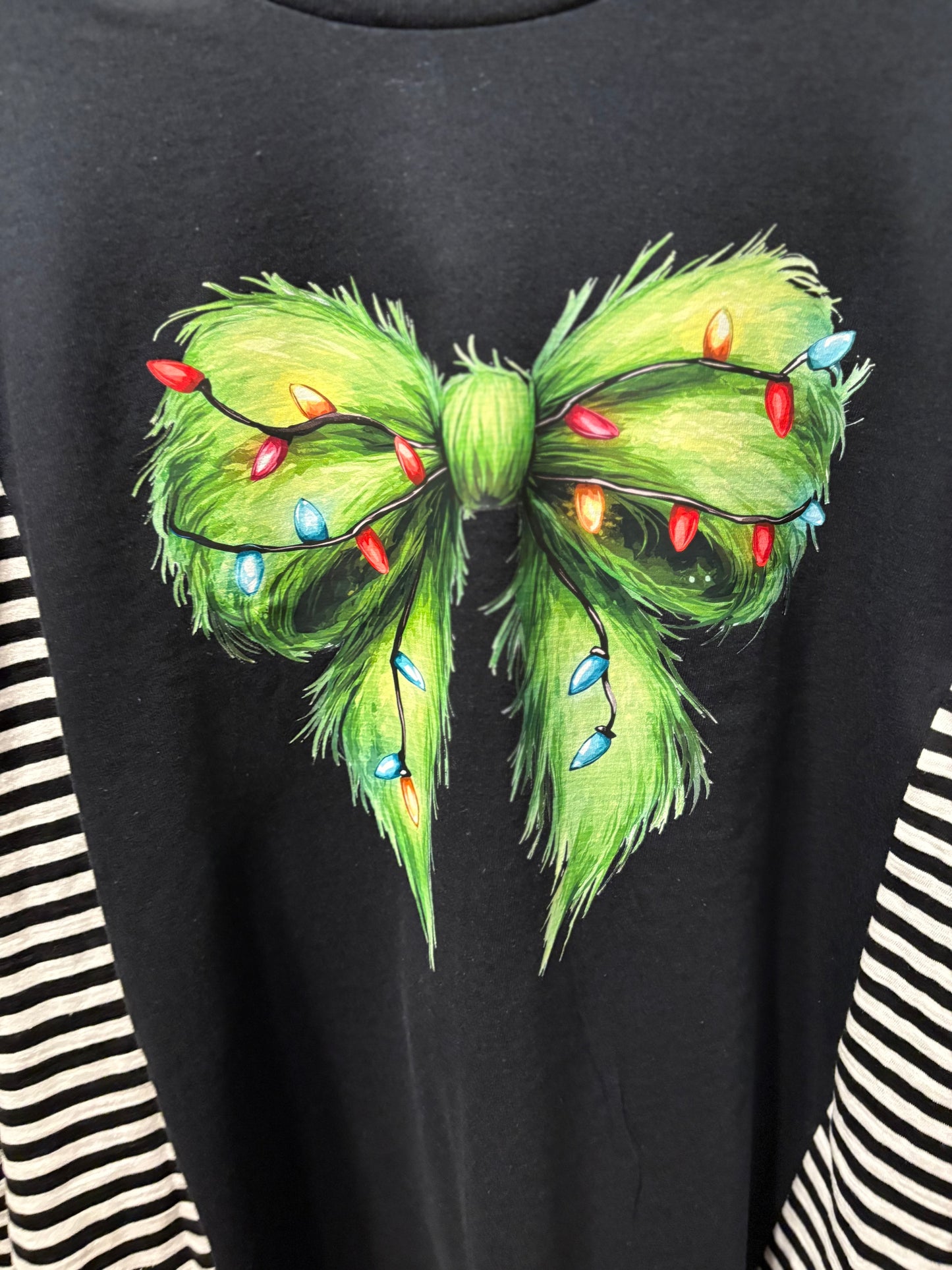 Grinchy Upcycled Drop Sleeve Tee One Size Fits a Small to XL