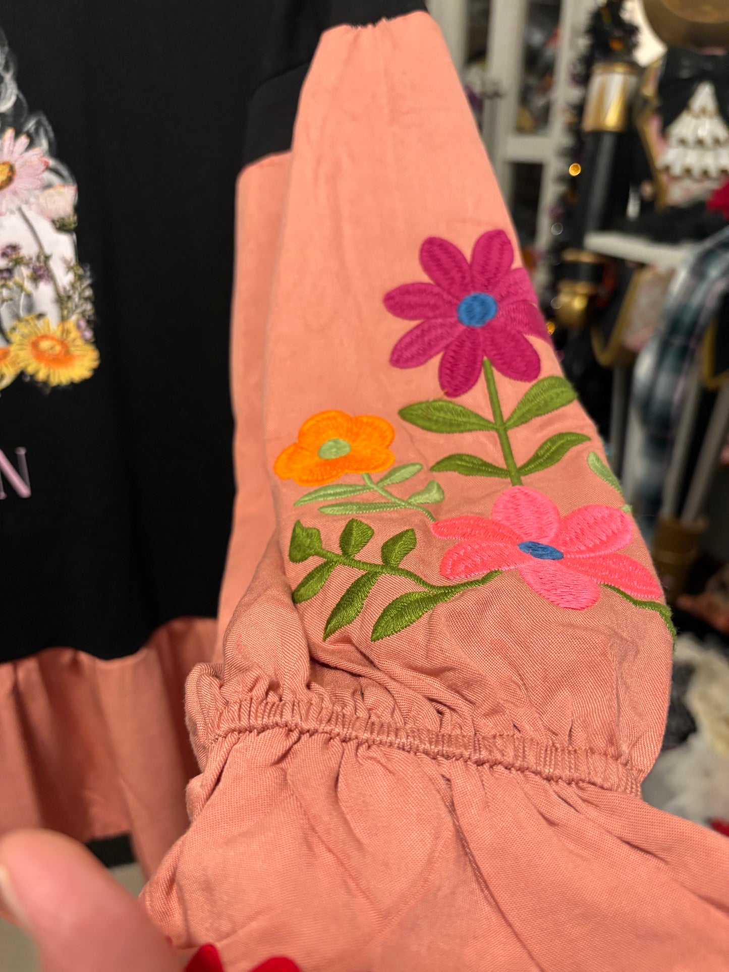 Dolly Upcycled Drop-Sleeve Tee One Size Fits a Small to XL