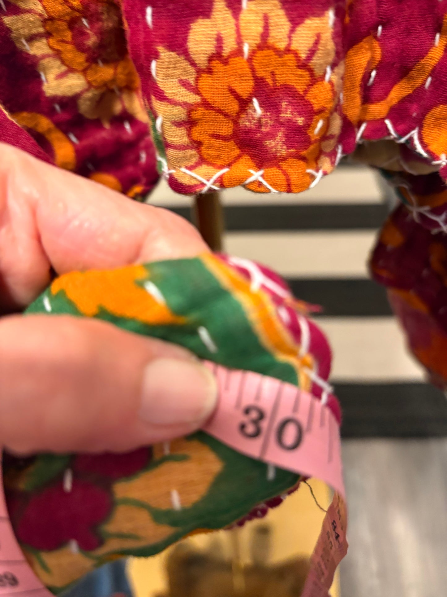 Gogh Upcycled Vintage Kantha Quilt ART Layering Top One Size Fits A Small to 3X Oversized