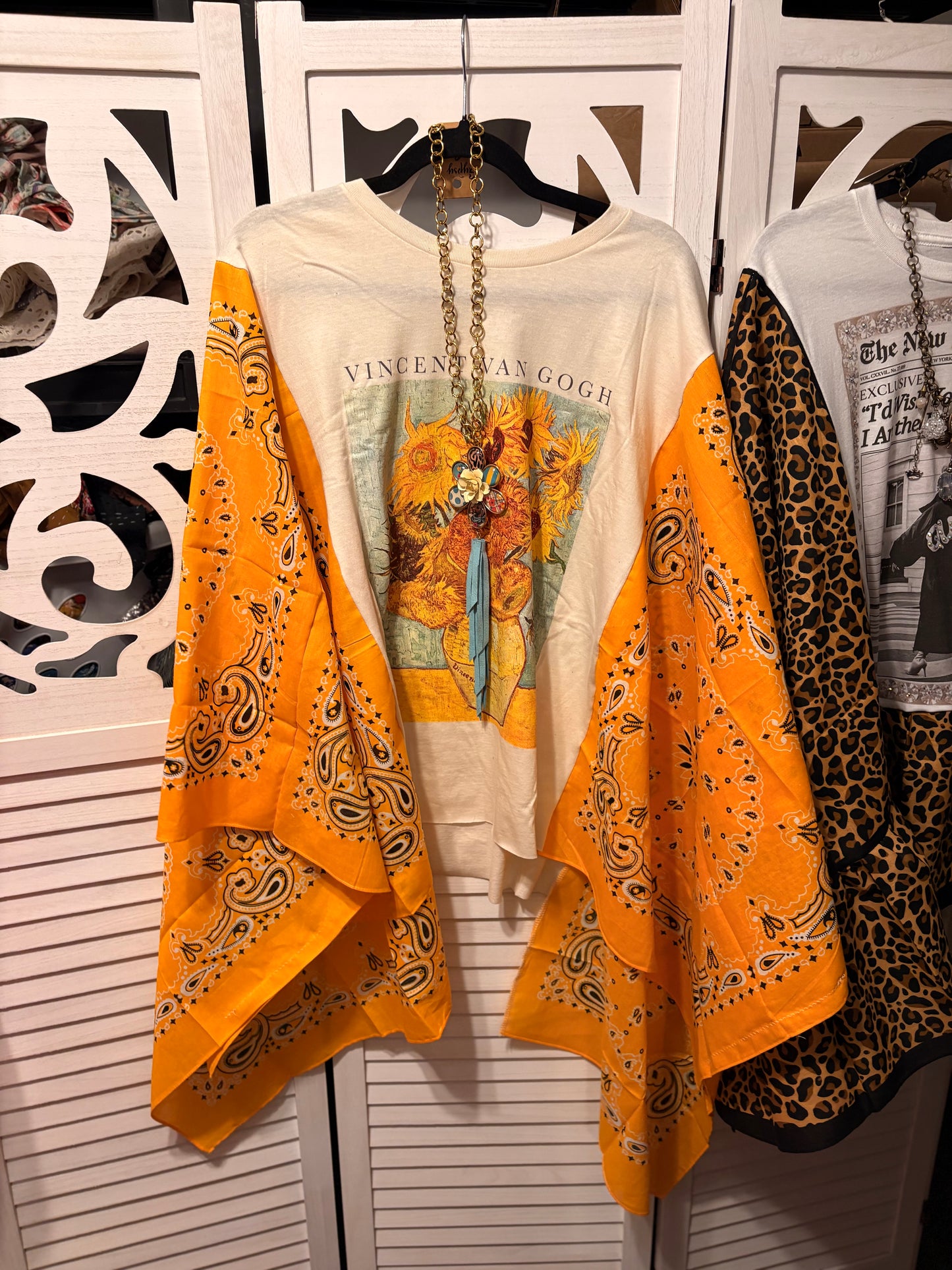 Sunflowers Bandana Poncho One Size Fits a Small to XXL