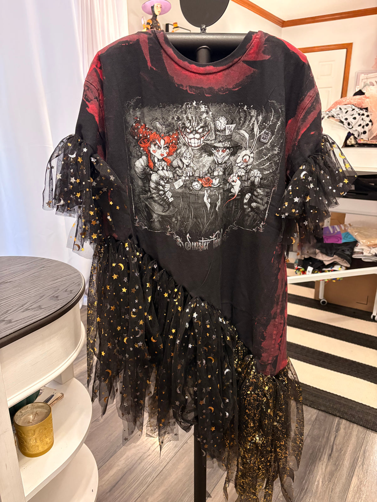 Halloween with Alice Asymmetrical Fringe Tee One Size Fits Small to Large