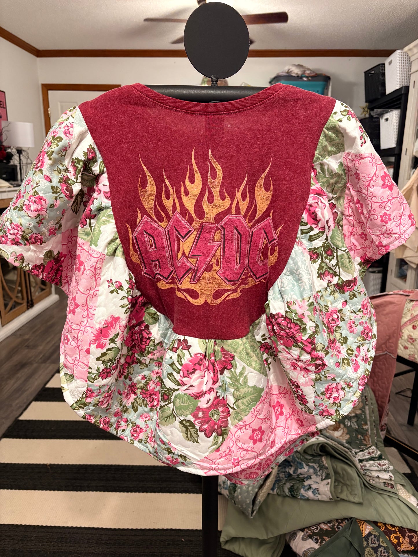 AC/DC Quilted Rock Angel Poncho One Size Fits an XS to Large (0-10) Oversized