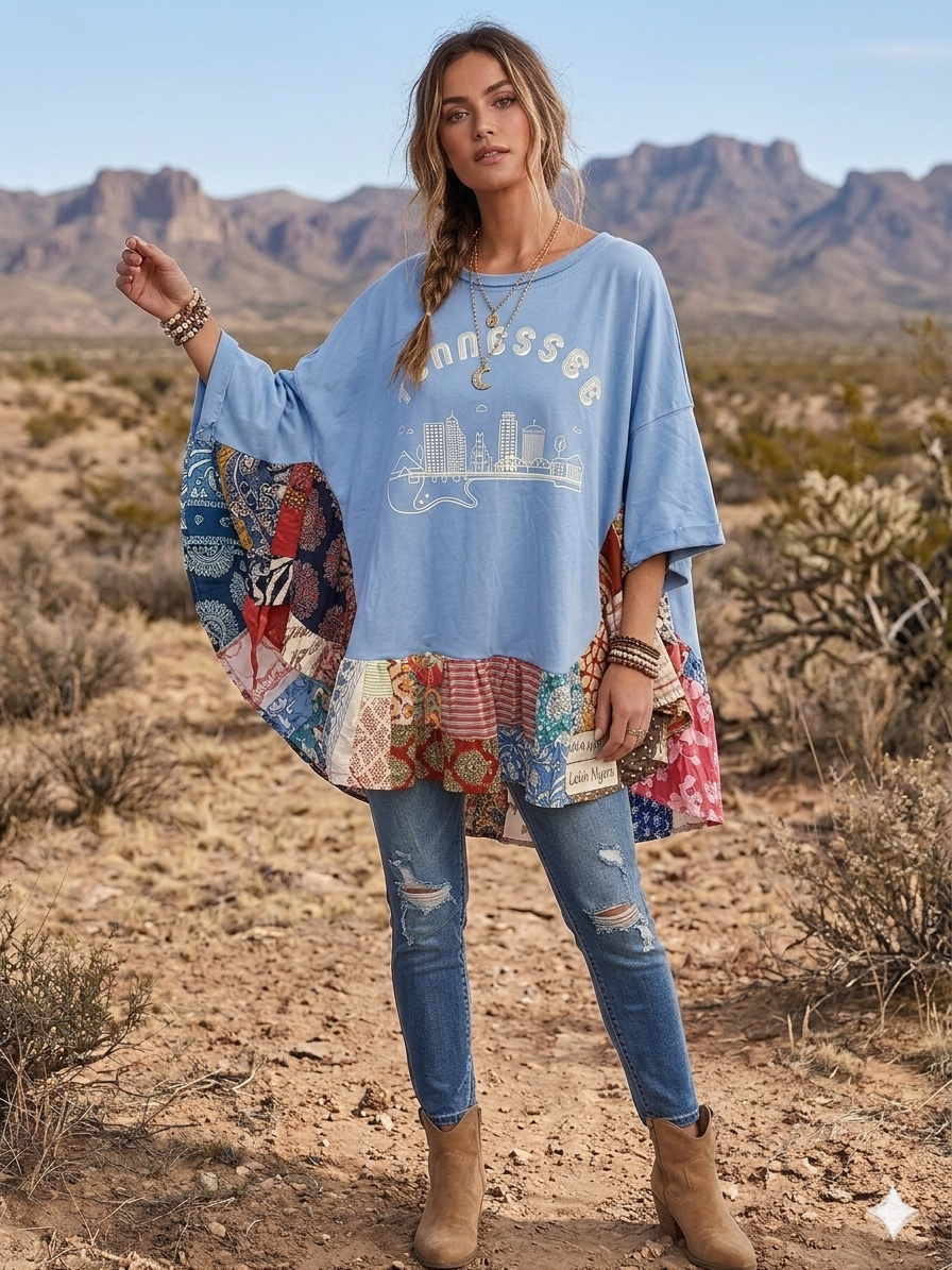 Tennessee Angel Poncho One Size Fits a Small to XL