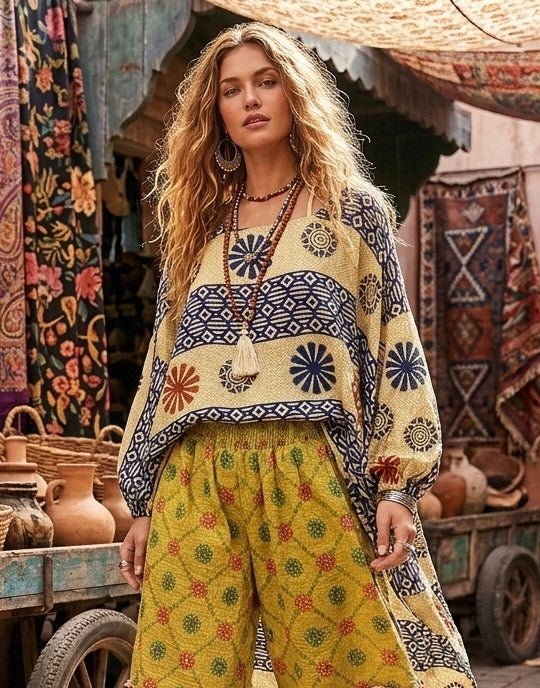 Desert Rain Silk Top 1000-06