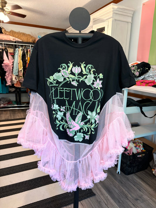 Fleetwood Mac Upcycled Angel Rockstar Poncho One Size Fits a Small to XXL