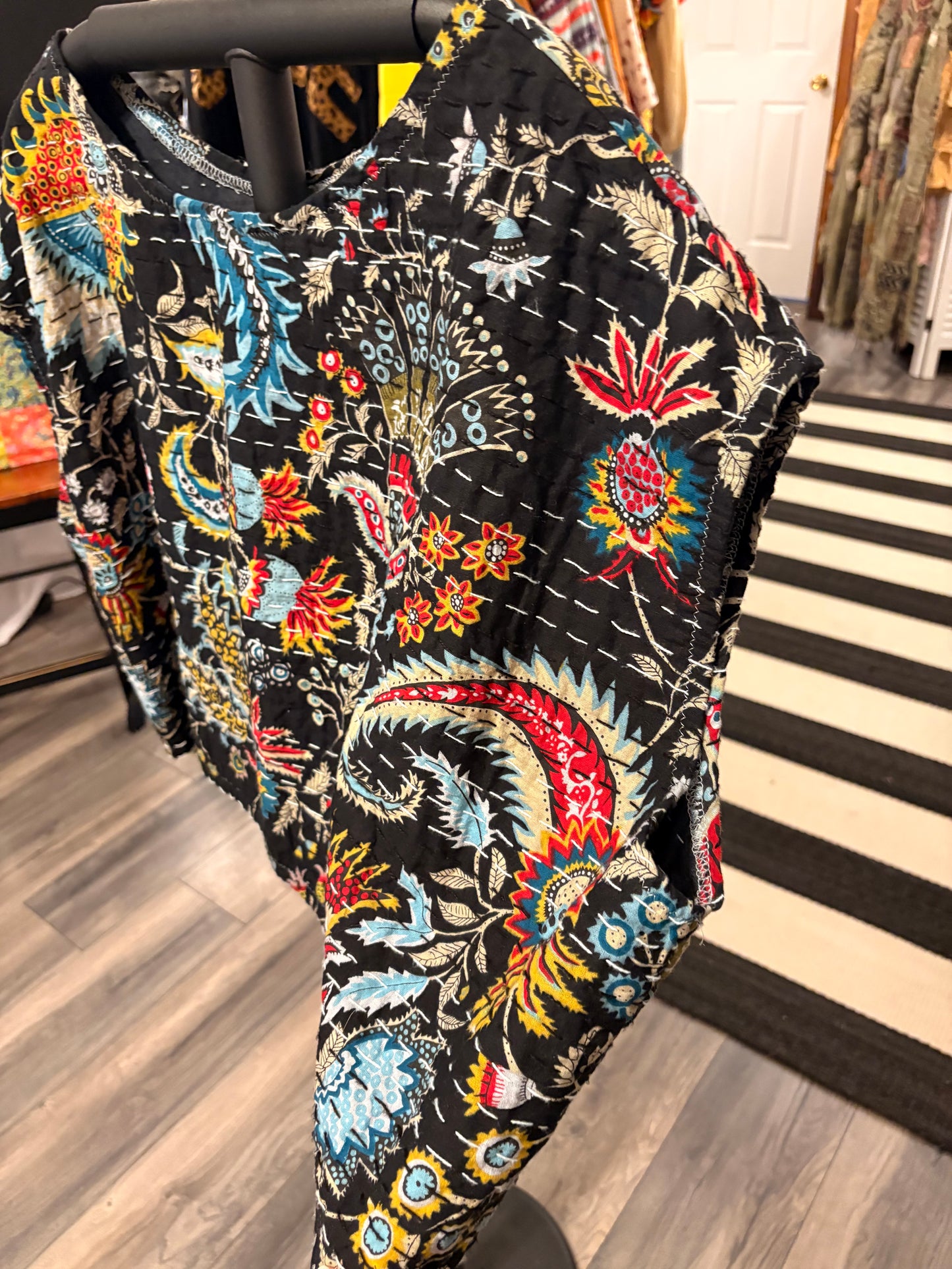 Celia Midnight Paisley Top One Size Fits Small to XXL