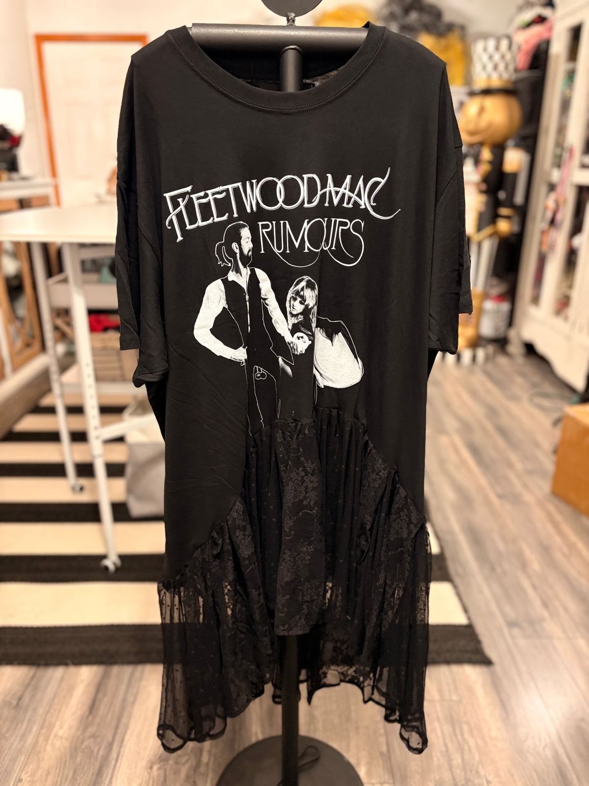 Rumors Hi/Lo Lace Tee Dress One Size Fits a Small to 3X