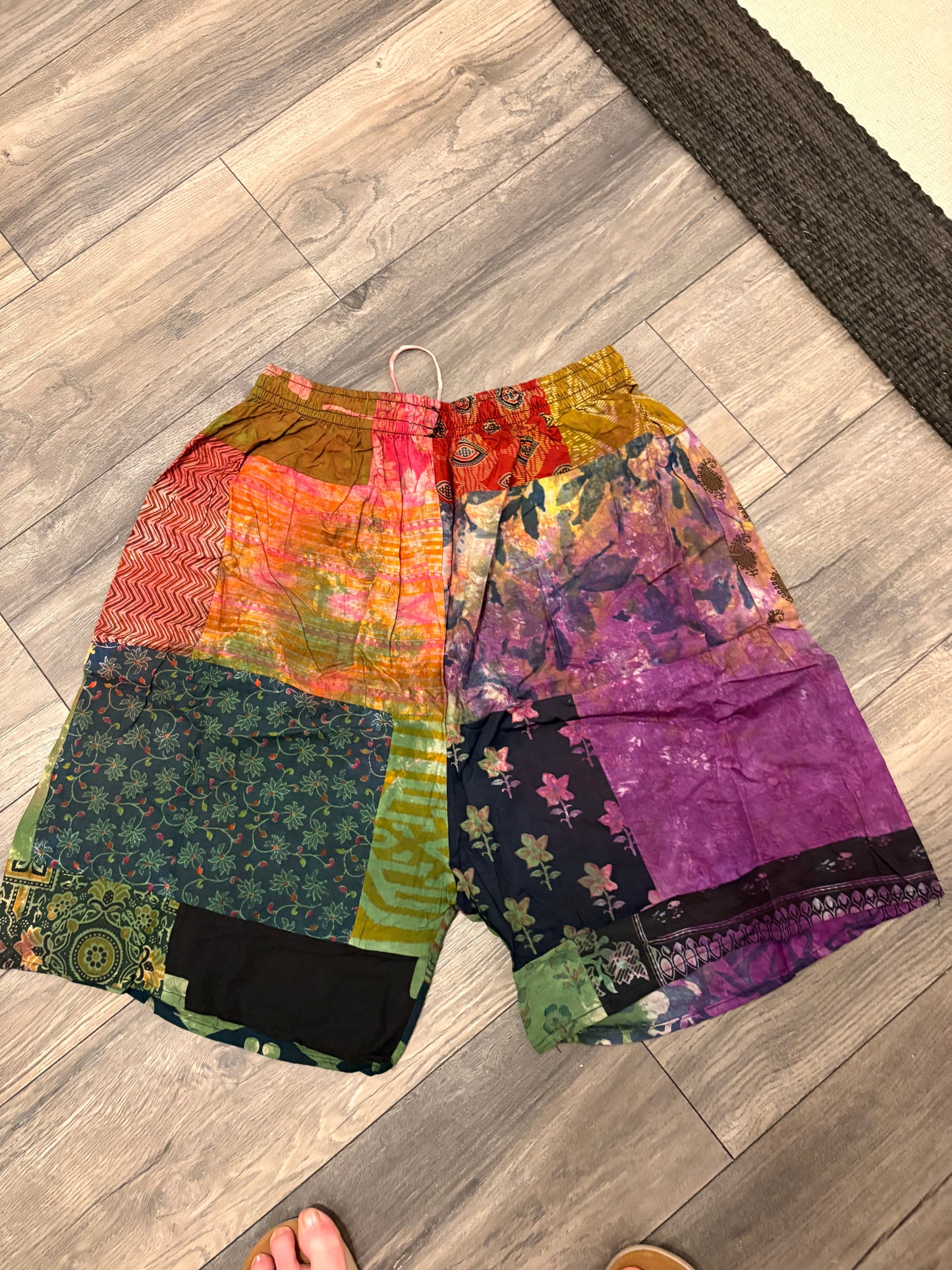 Laurie Vintage Cotton Patch Pocket Shorts One Size Fits a Small to 2X