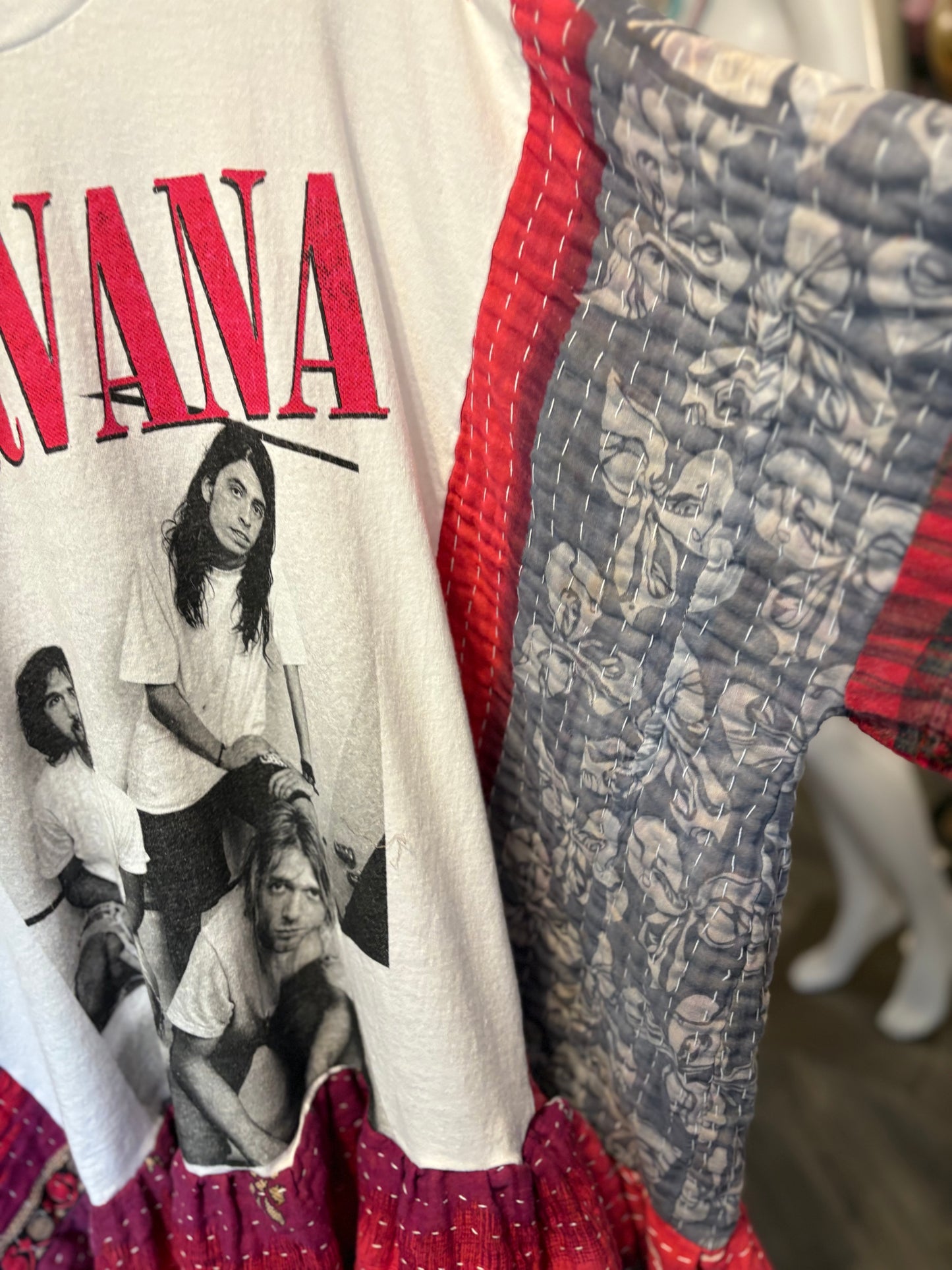 Nirvana Upcycled Vintage Kantha Dress/Long Shirt One Size Fits Most