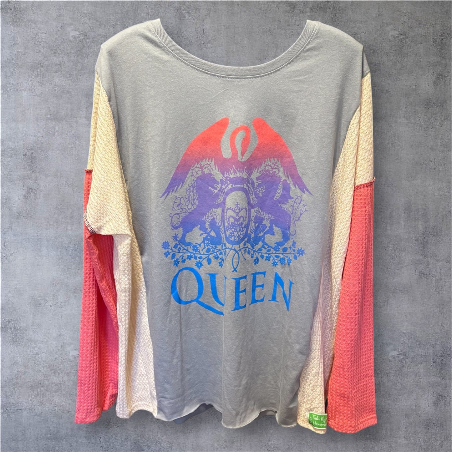 Another One Bites The Dust Upcycled Long Sleeve Knit Tee One Size Fits a Small to XL