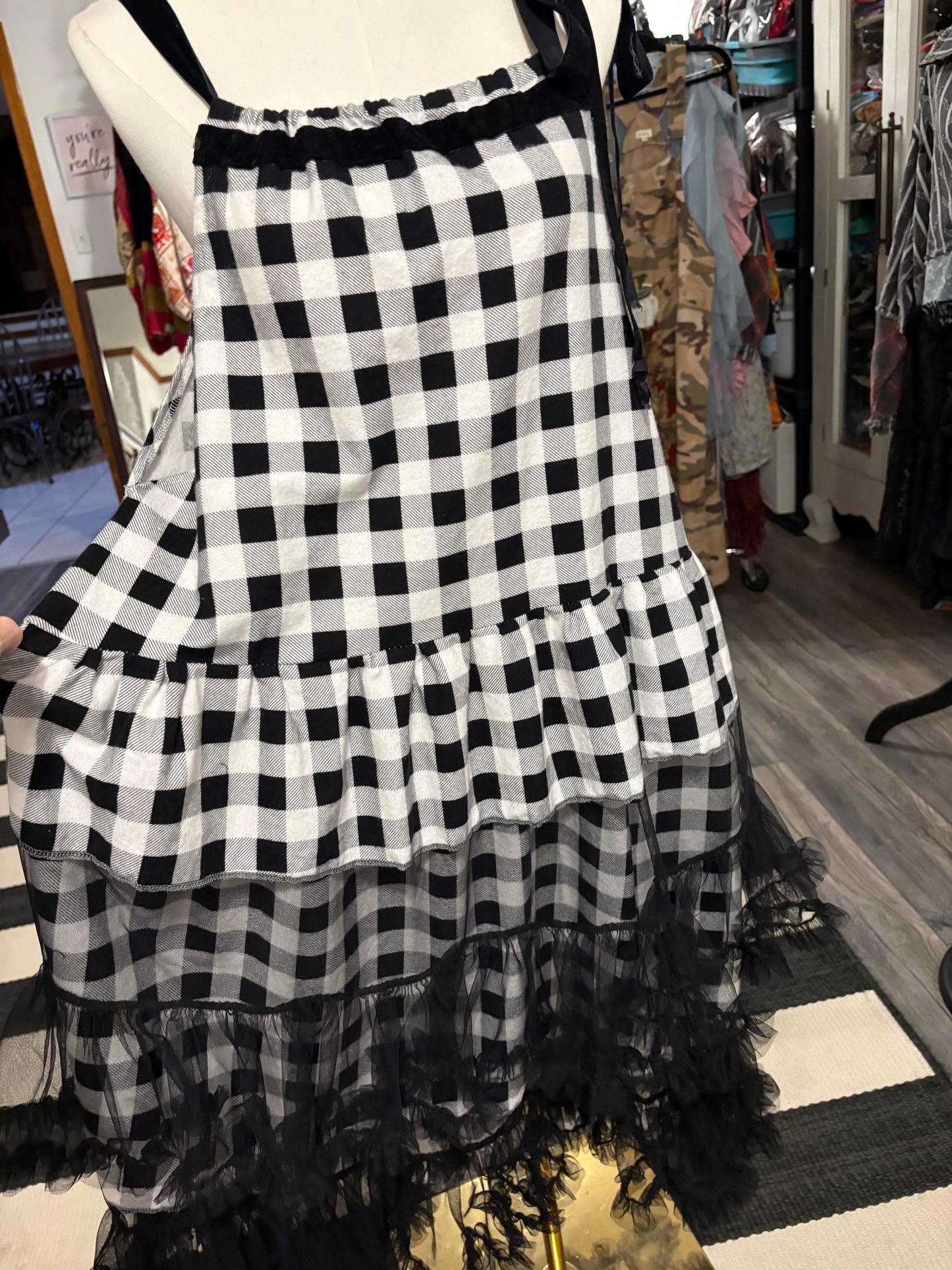 Sophia’s Ruffled Slip Dress One Size Fits a Small to XL