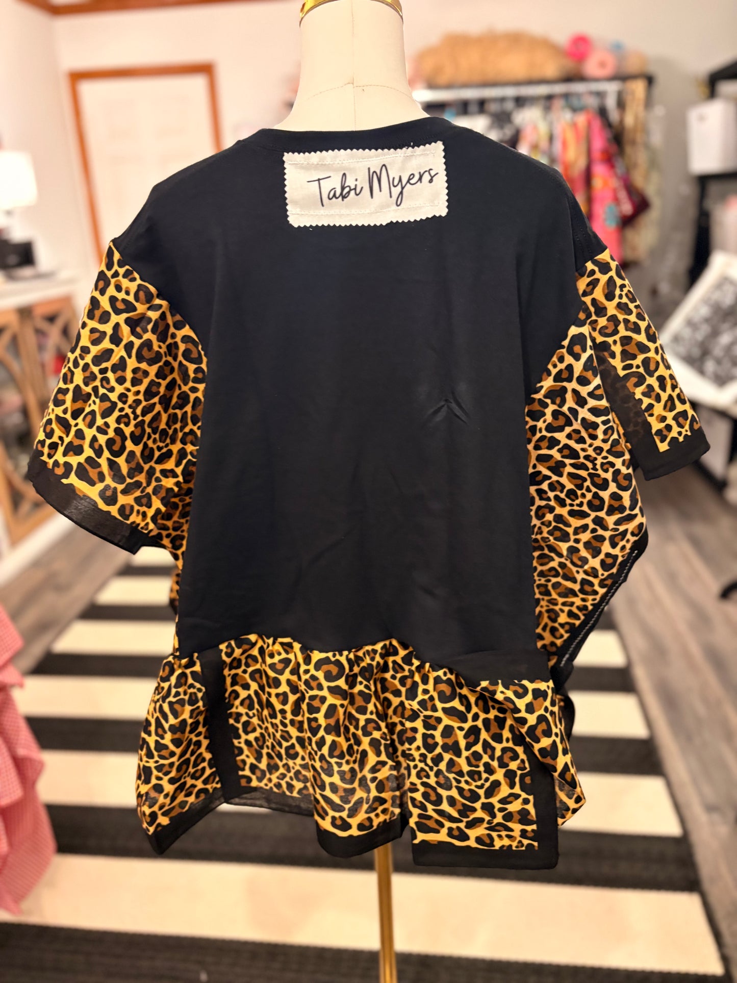 Cheetah Doll Bandana Ruffled Poncho One Size Fits a Small to 2X