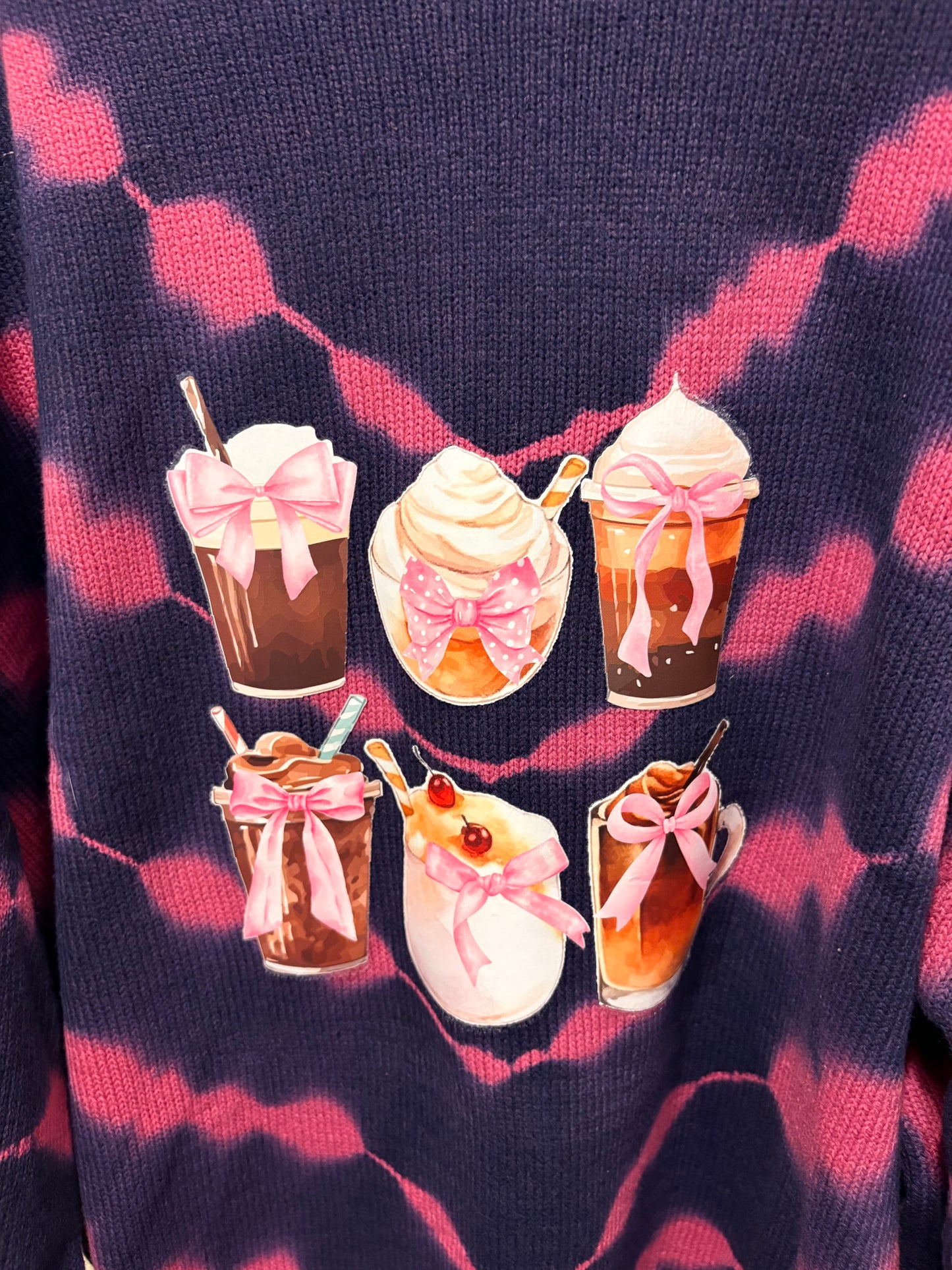 I Like it Iced Upcycled Oversized Sweater Fits Large/XL