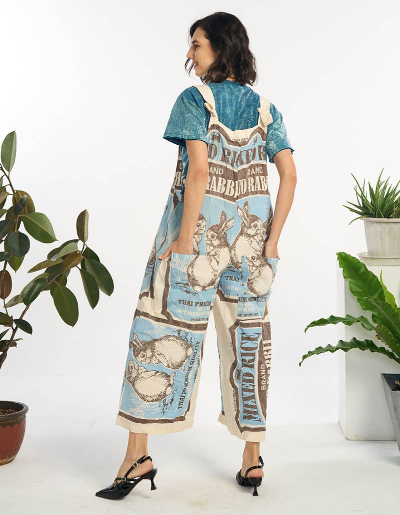 Rabbit Feedsack OVERALL Fits Small to 2X 4-18